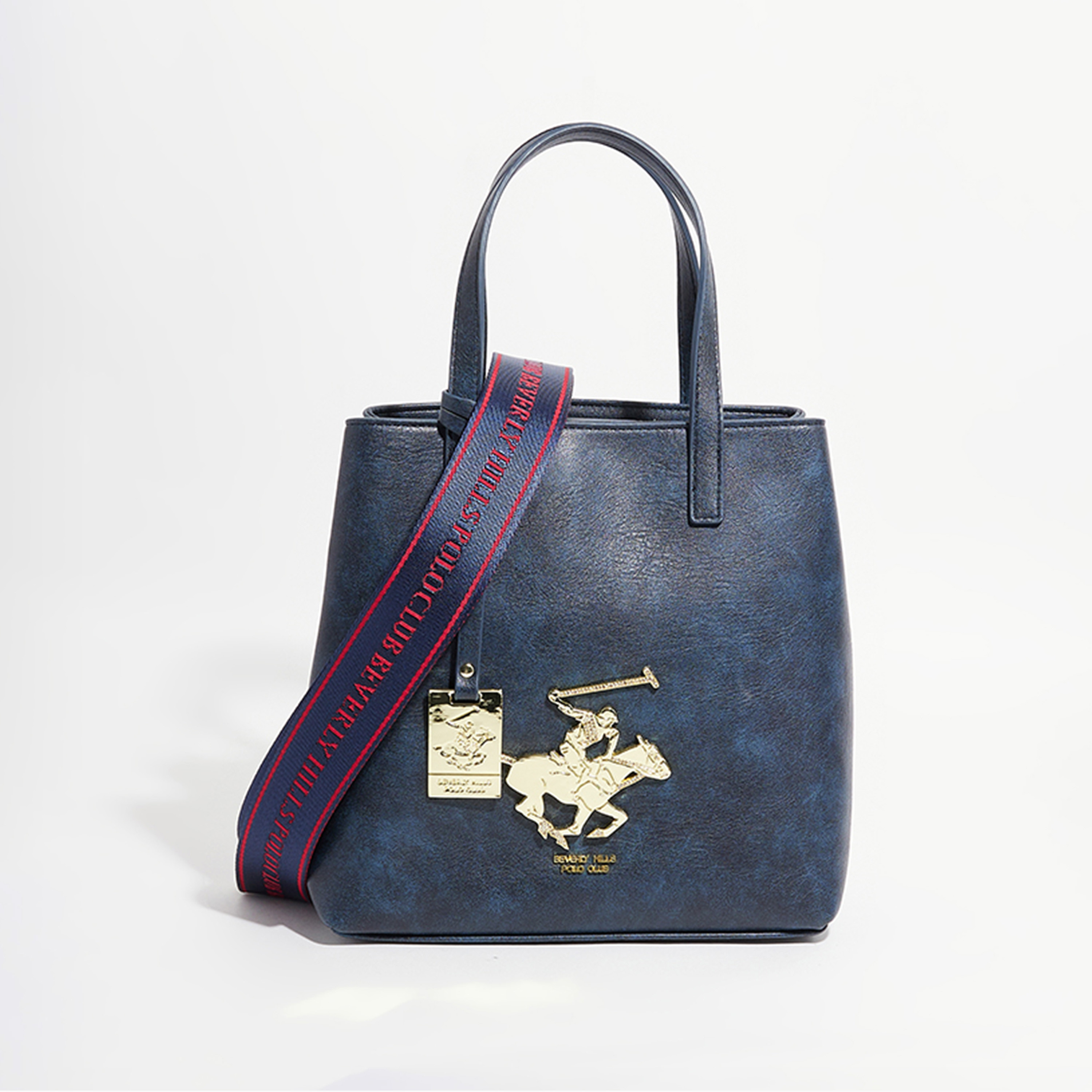 Beverly Hills Polo Club Textured Shoulder Bag with Magnetic Closure-women-bagsandwallets-handbags-image-13