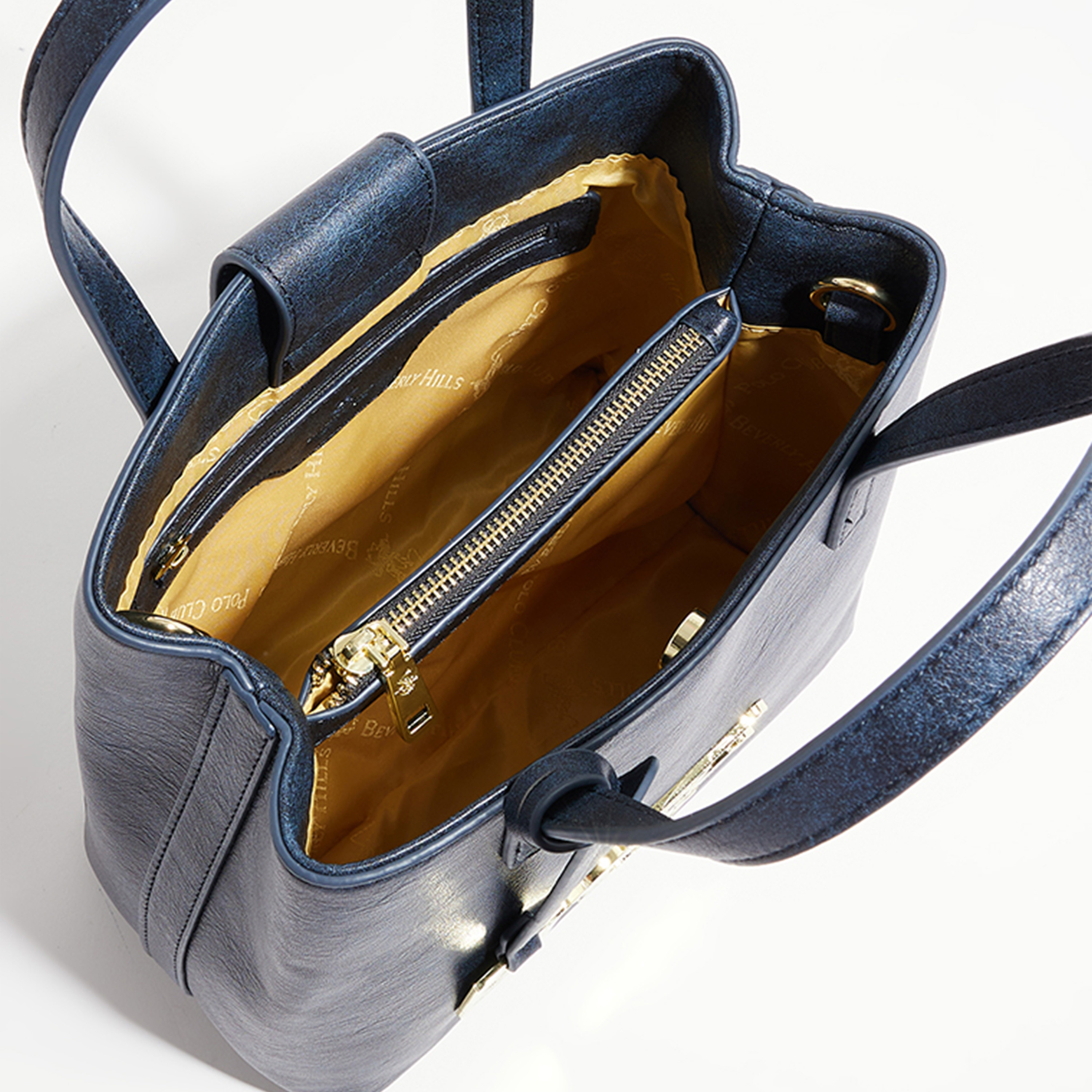 Beverly Hills Polo Club Textured Shoulder Bag with Magnetic Closure-women-bagsandwallets-handbags-image-16