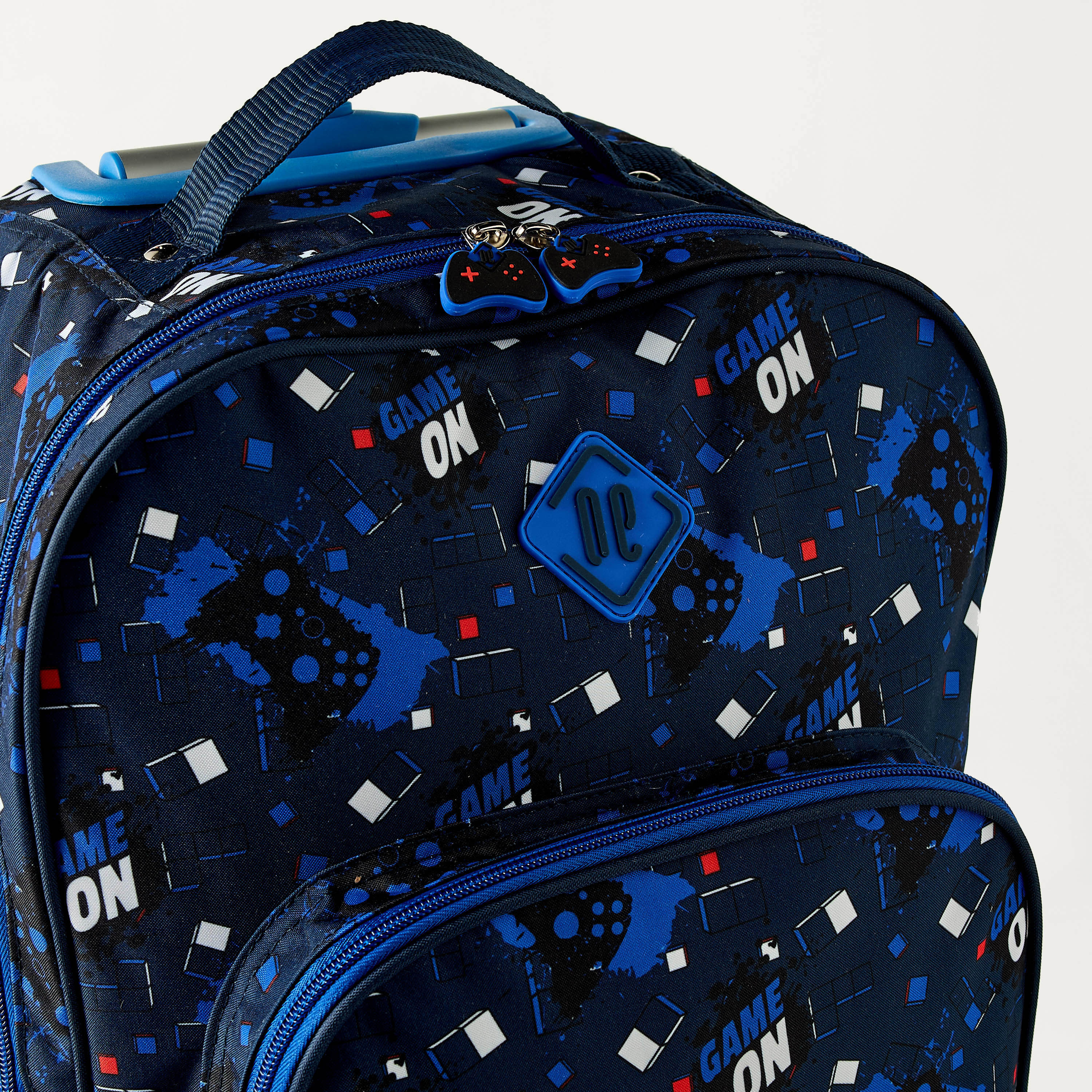 Gamer Print Trolley Backpack with Lunch Bag and Pencil Pouch-school-bagsandbackpacks-sets-image-3