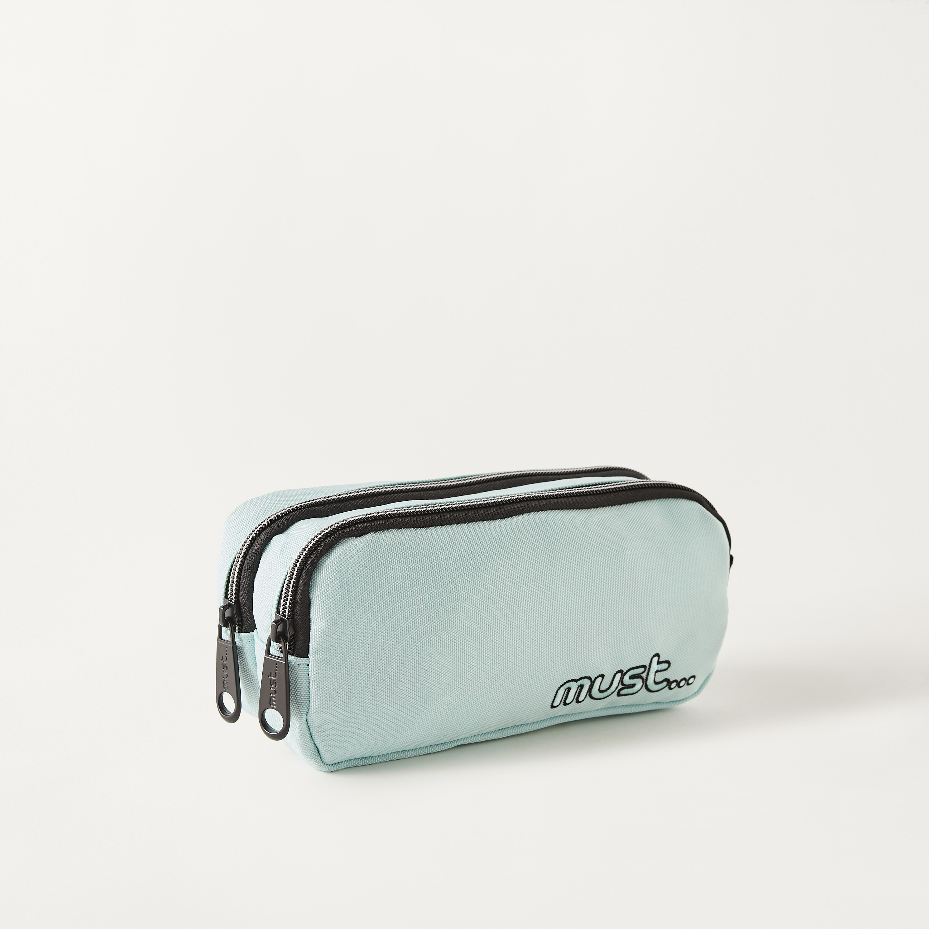 Must Embroidered 2-Compartment Pencil Pouch with Zip Closure-school-stationery-pencilcases-image-2
