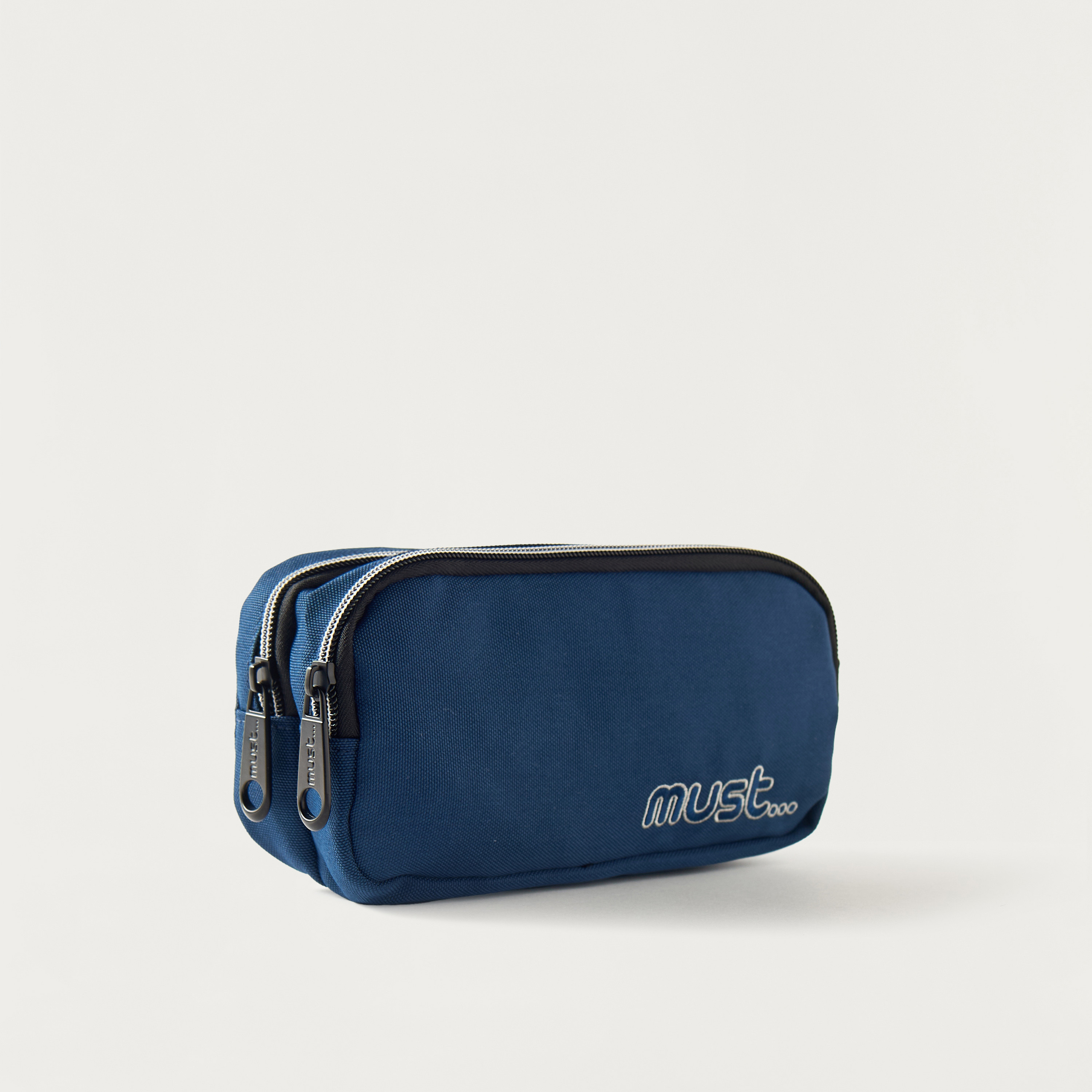Must Embroidered 2-Compartment Pencil Pouch with Zip Closure-school-stationery-pencilcases-image-2