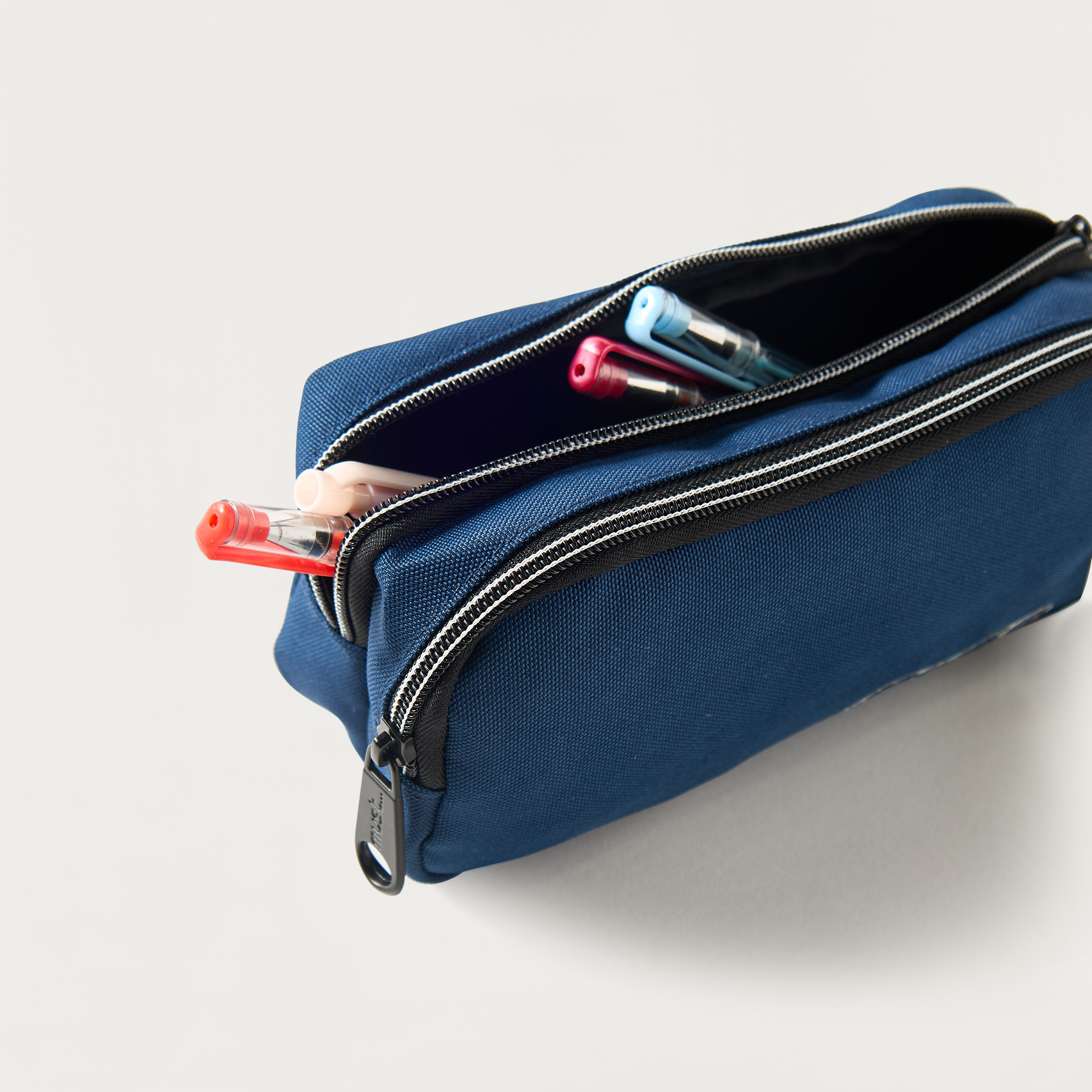 Must Embroidered 2-Compartment Pencil Pouch with Zip Closure-school-stationery-pencilcases-image-4
