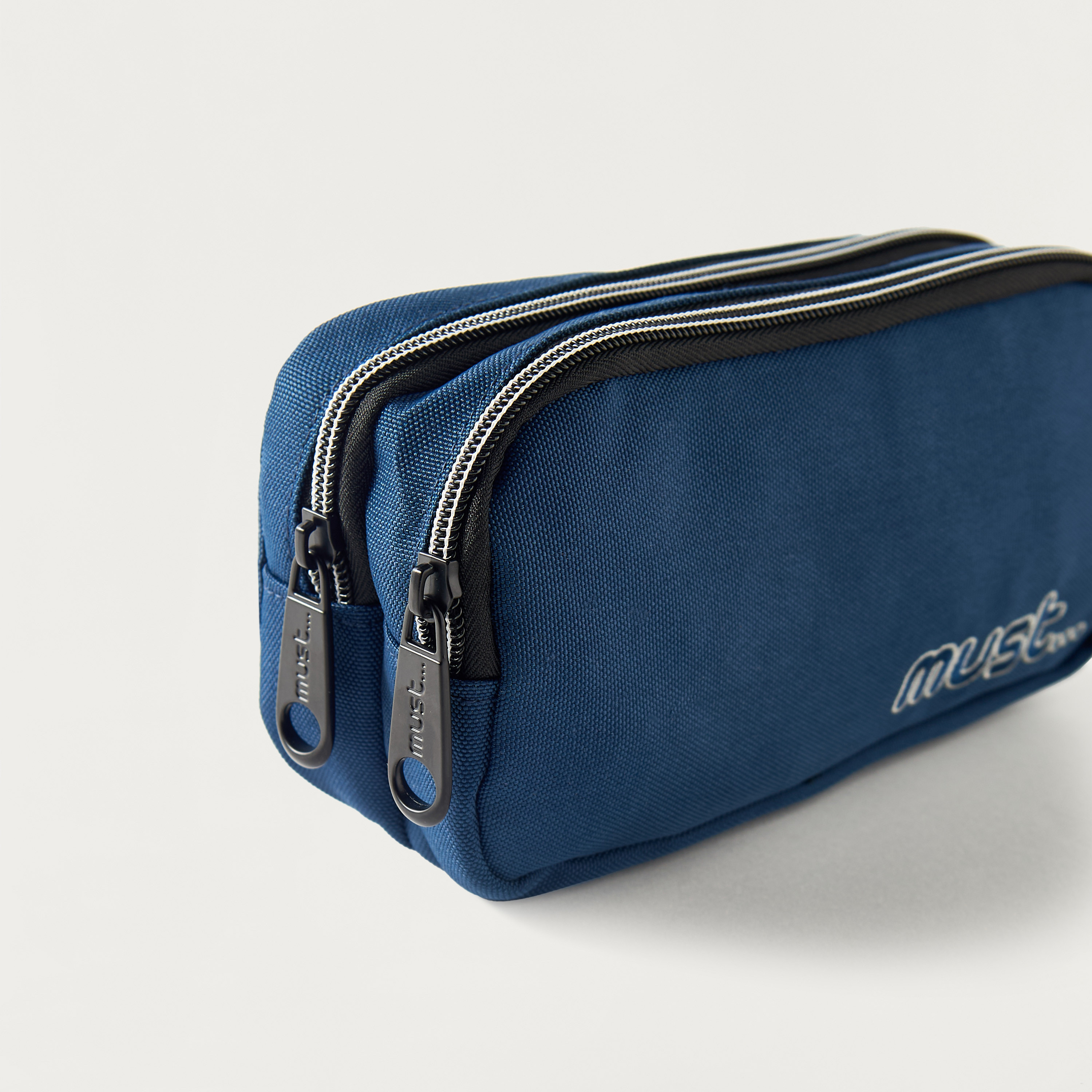 Must Embroidered 2-Compartment Pencil Pouch with Zip Closure-school-stationery-pencilcases-image-5