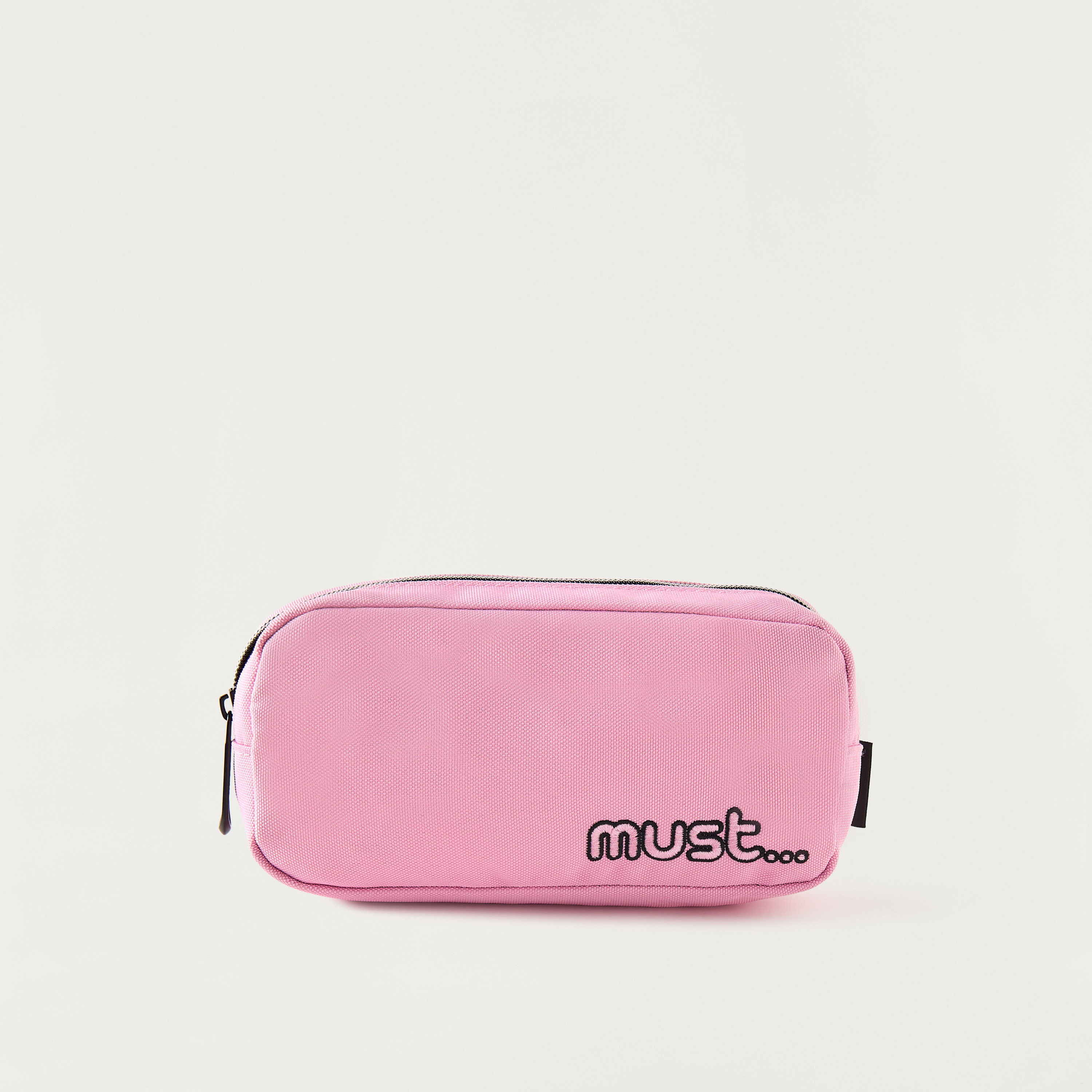 Must Embroidered 2-Compartment Pencil Pouch with Zip Closure-school-stationery-pencilcases-image-1