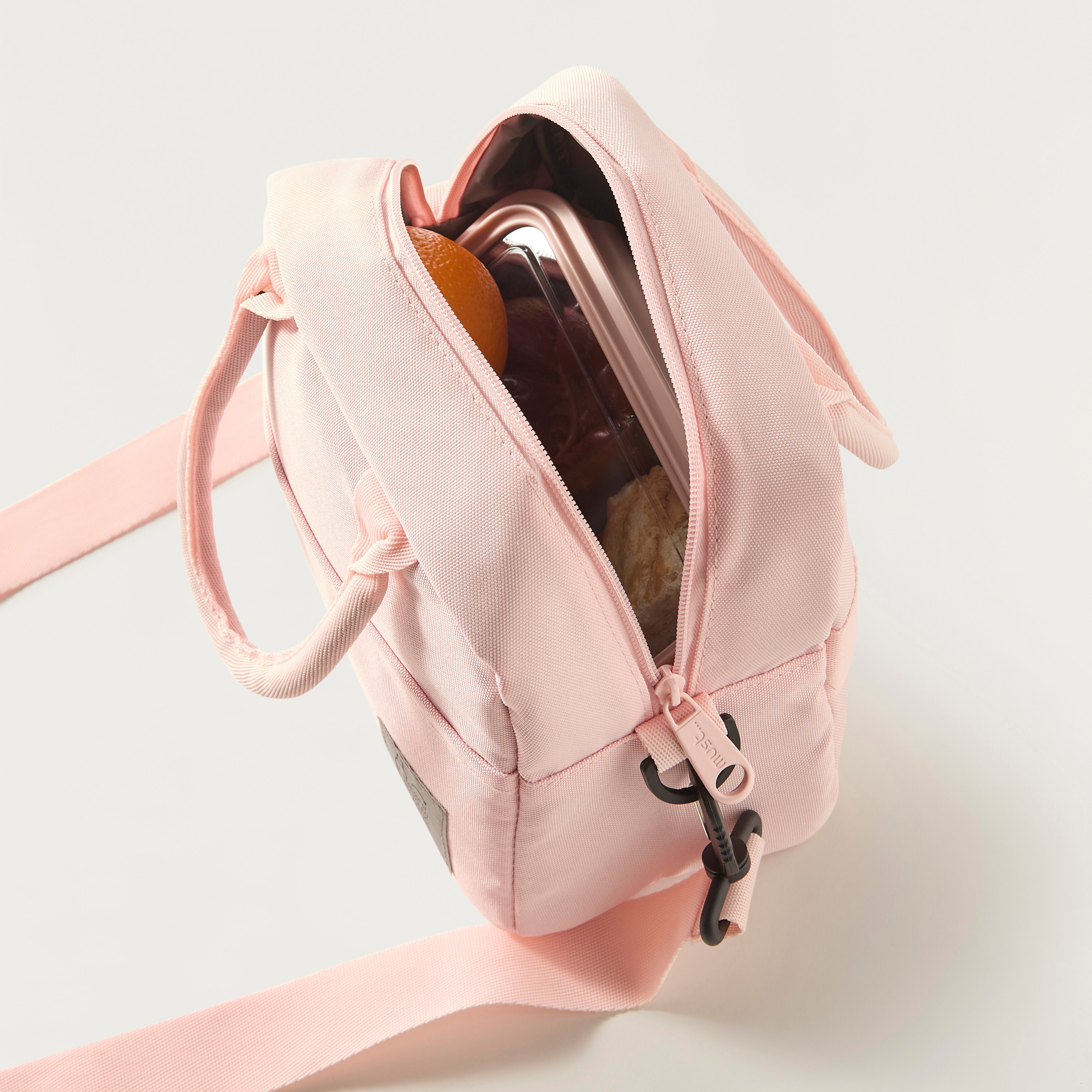 Must Solid Lunch Bag with Adjustable Strap and Zip Closure-school-lunchessentials-lunchbags-image-4