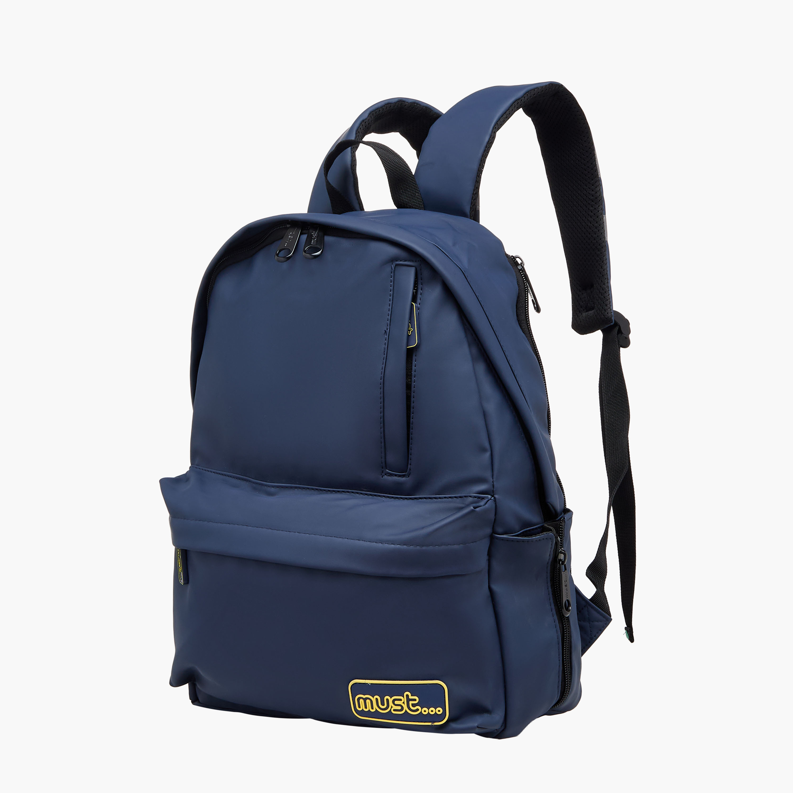 Must Solid 16 Inch Backpack with Adjustable Shoulder Straps and Zip Closure - 32x17x42 cms-school-bagsandbackpacks-backpacks-image-2