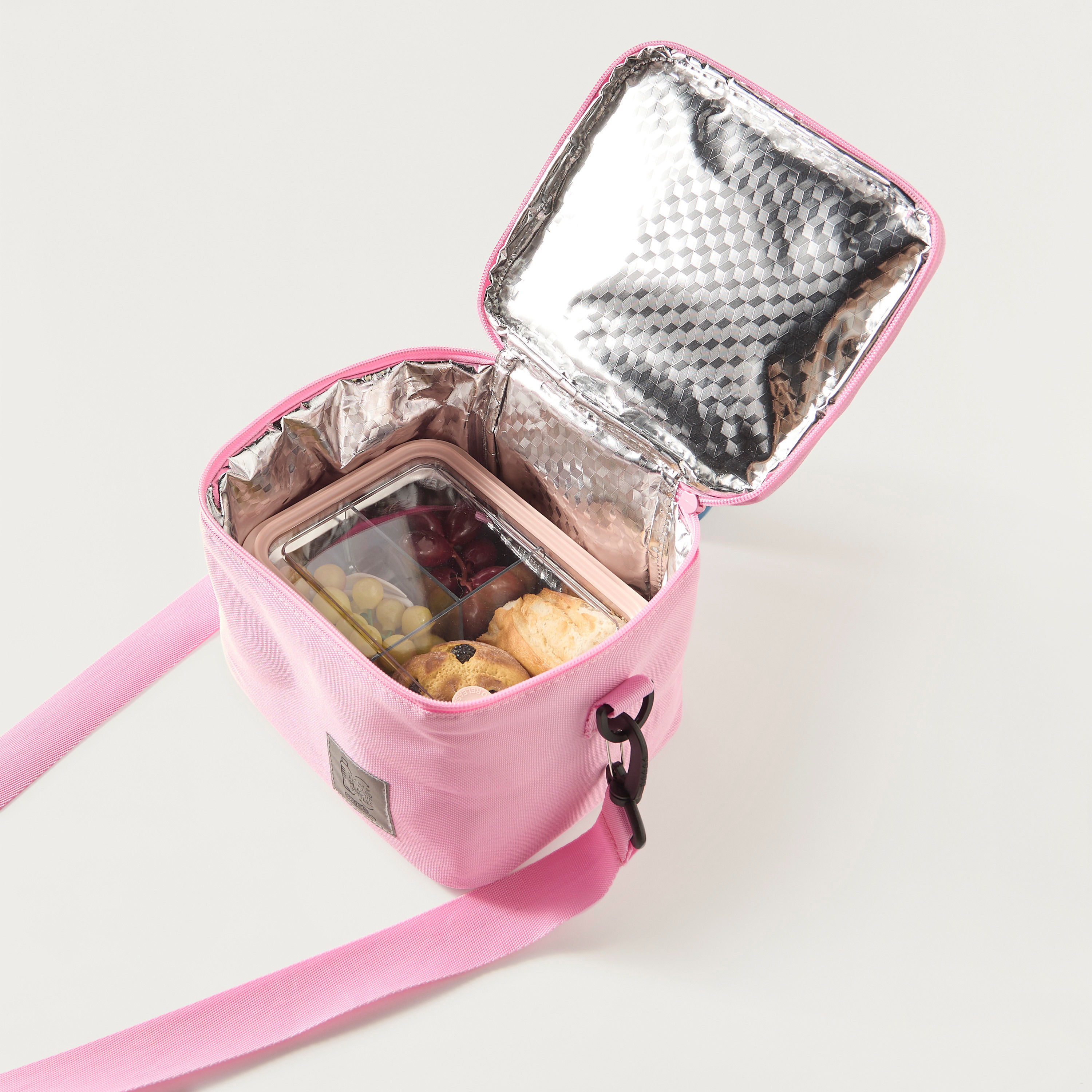 Must Solid Lunch Bag with Adjustable Strap and Zip Closure-school-lunchessentials-lunchbags-image-4