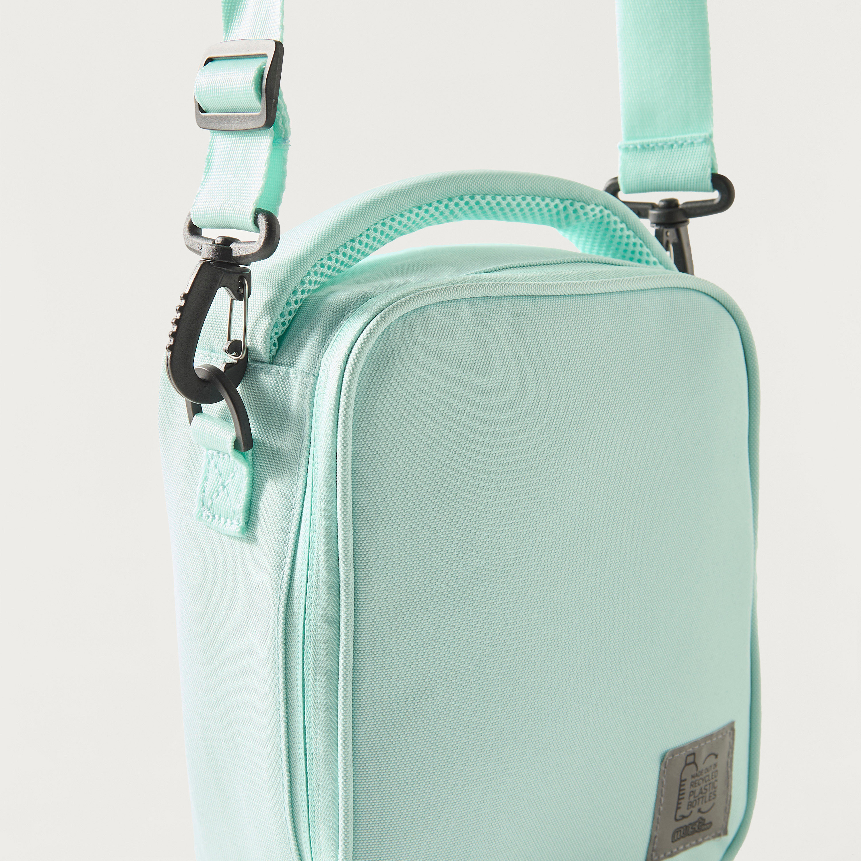 Must Solid Lunch Bag with Adjustable Strap and Zip Closure-school-lunchessentials-lunchbags-image-3