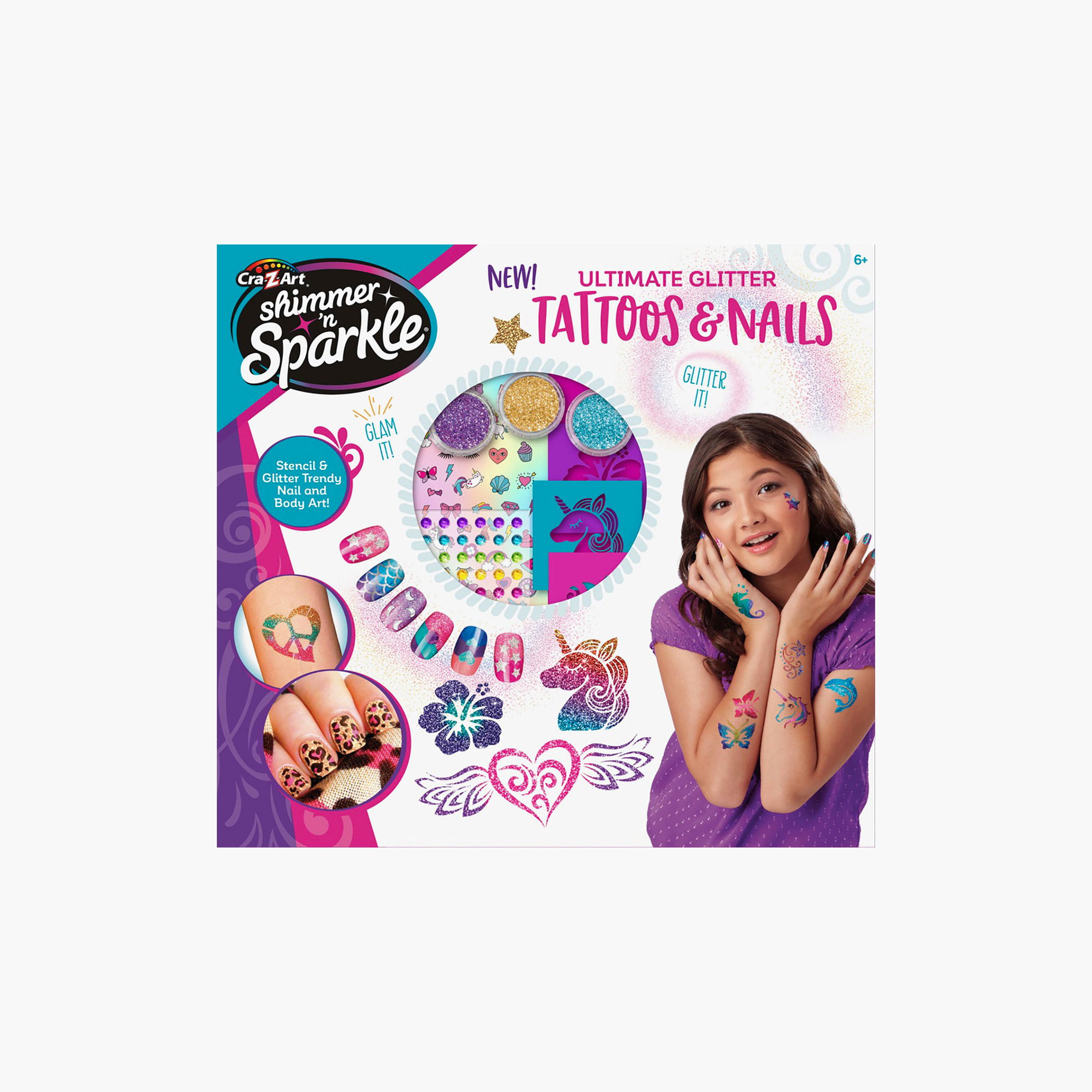 Shimmer N Sparkle Nails and Body Tattoos Set-toys-dollsandplaysets-dollhouses-image-1