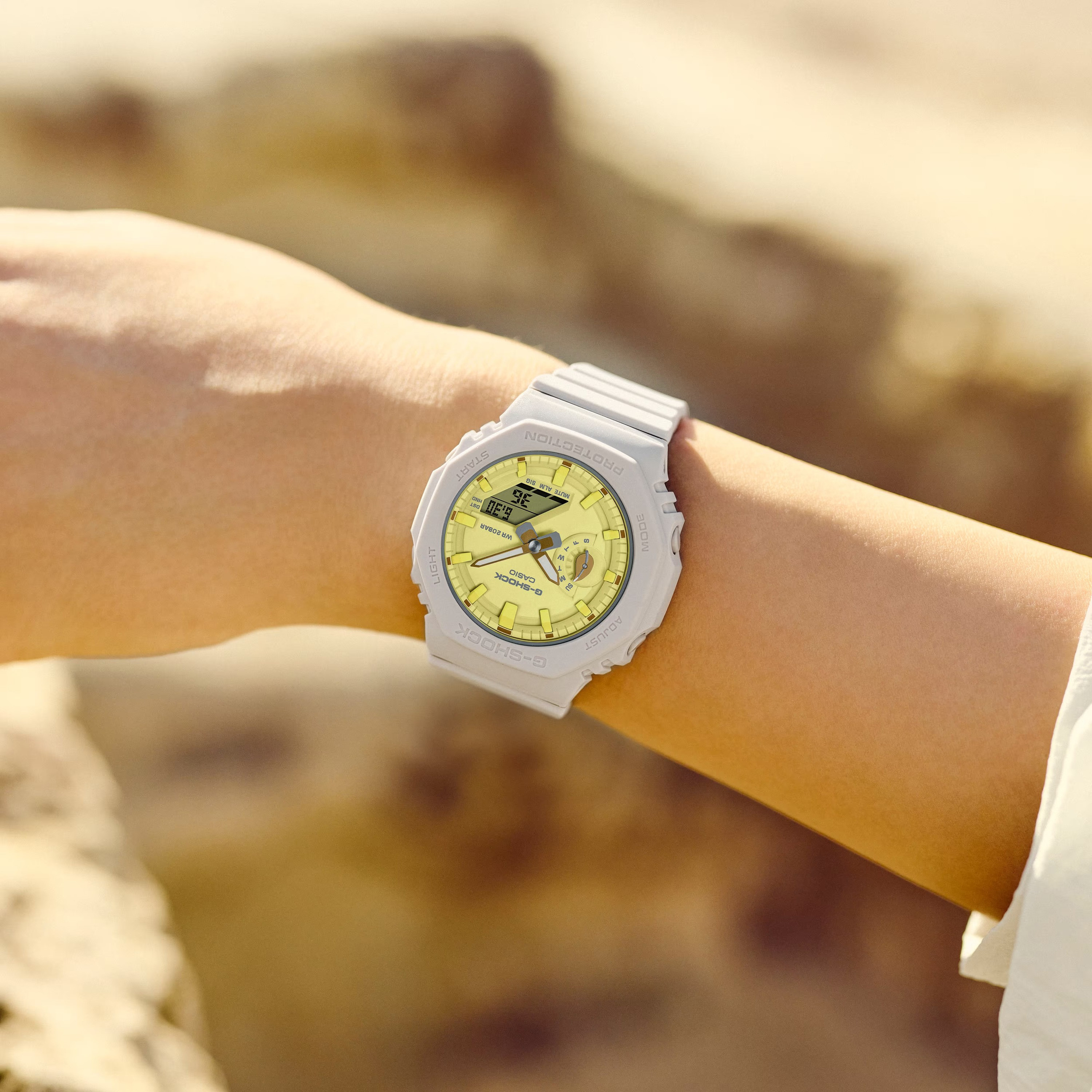 G-SHOCK Women's Grey Analog-Digital Silicone Strap Watch | GMA-S2100NC-4ADR | 42 MM-women-watchesandjewellery-watches-image-2