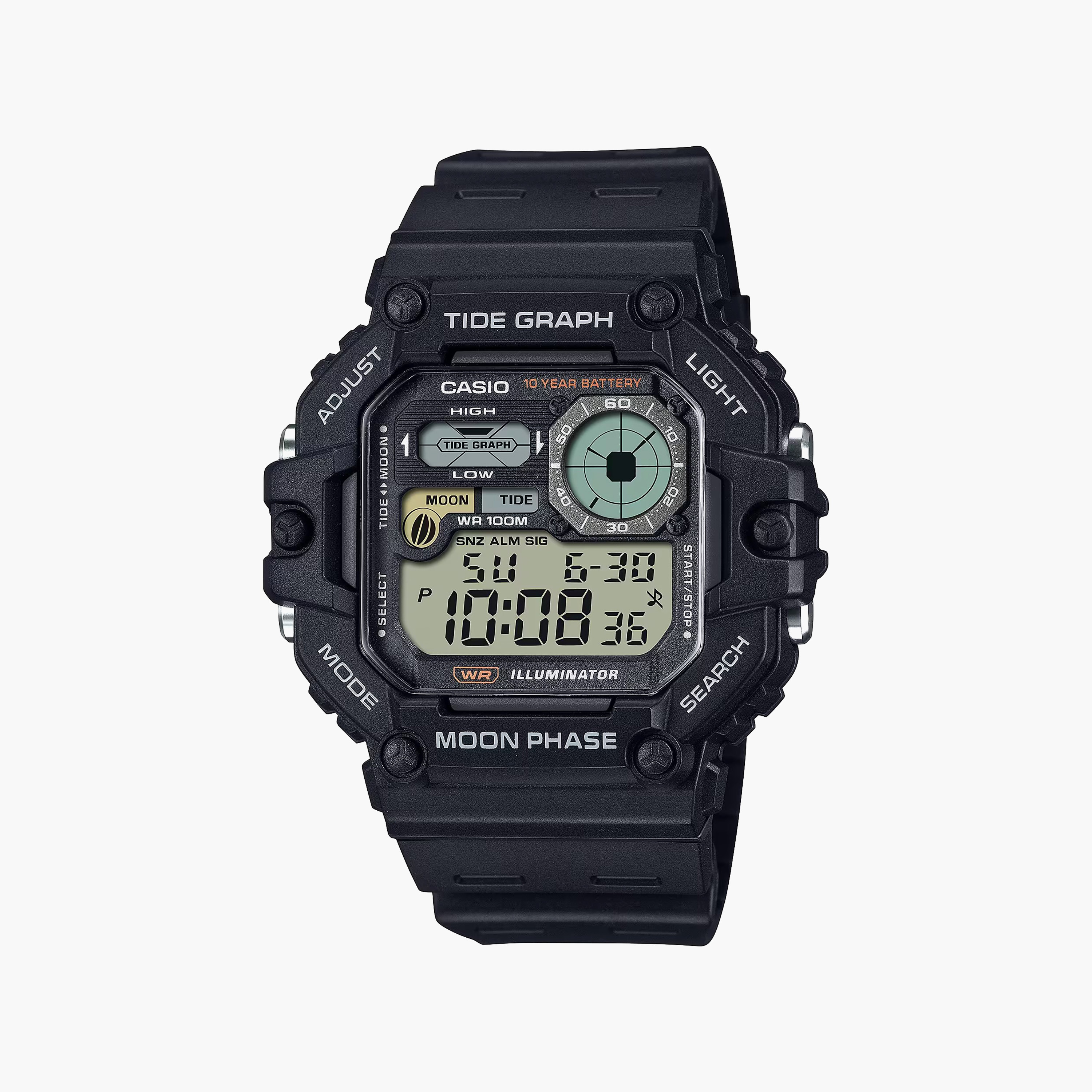 ساعة ذات انالوج من جيس بسوار من سيليكون باللون الأسود للرجال | GW0503G1-men-watchesandjewellery-watches-image-1