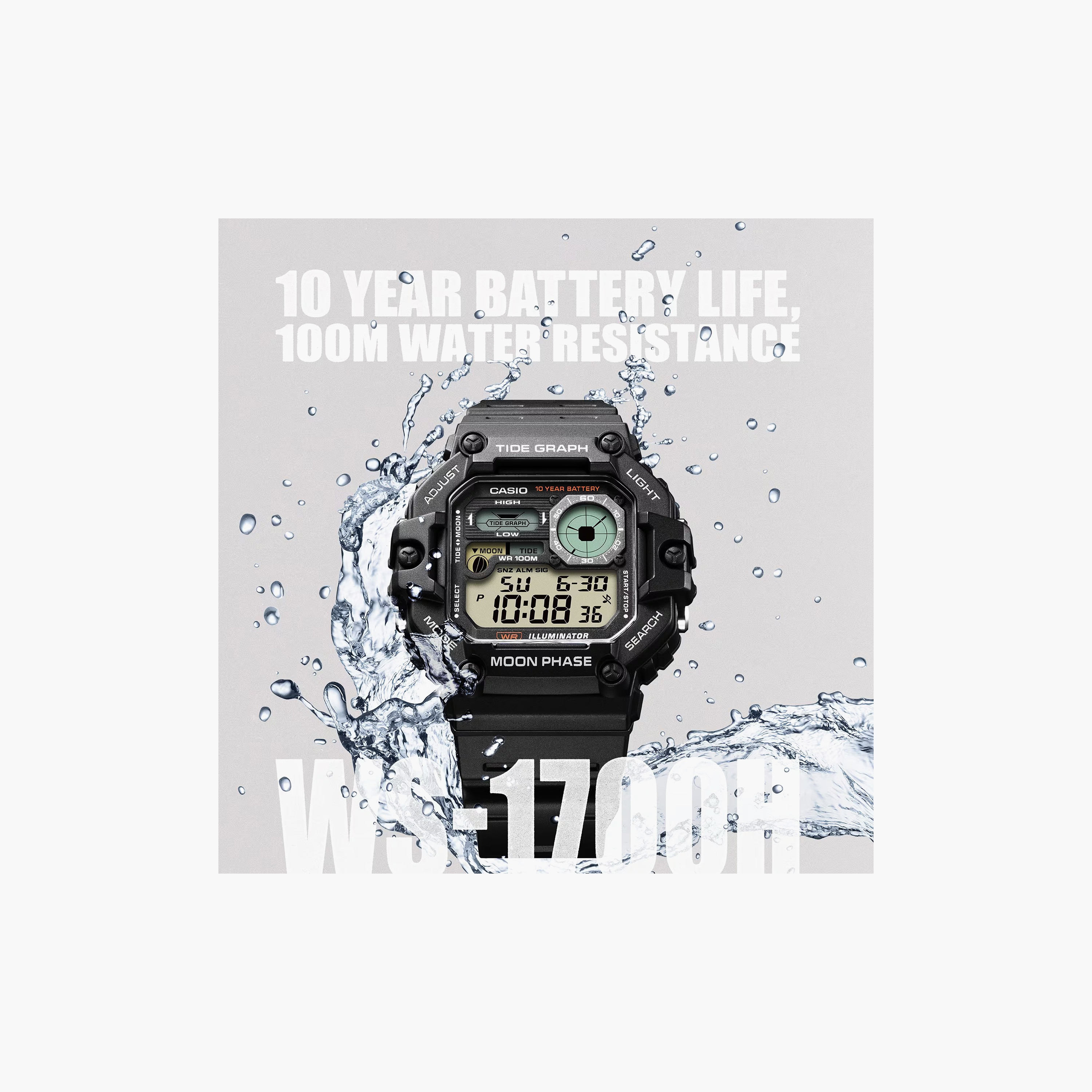 ساعة ذات انالوج من جيس بسوار من سيليكون باللون الأسود للرجال | GW0503G1-men-watchesandjewellery-watches-image-3