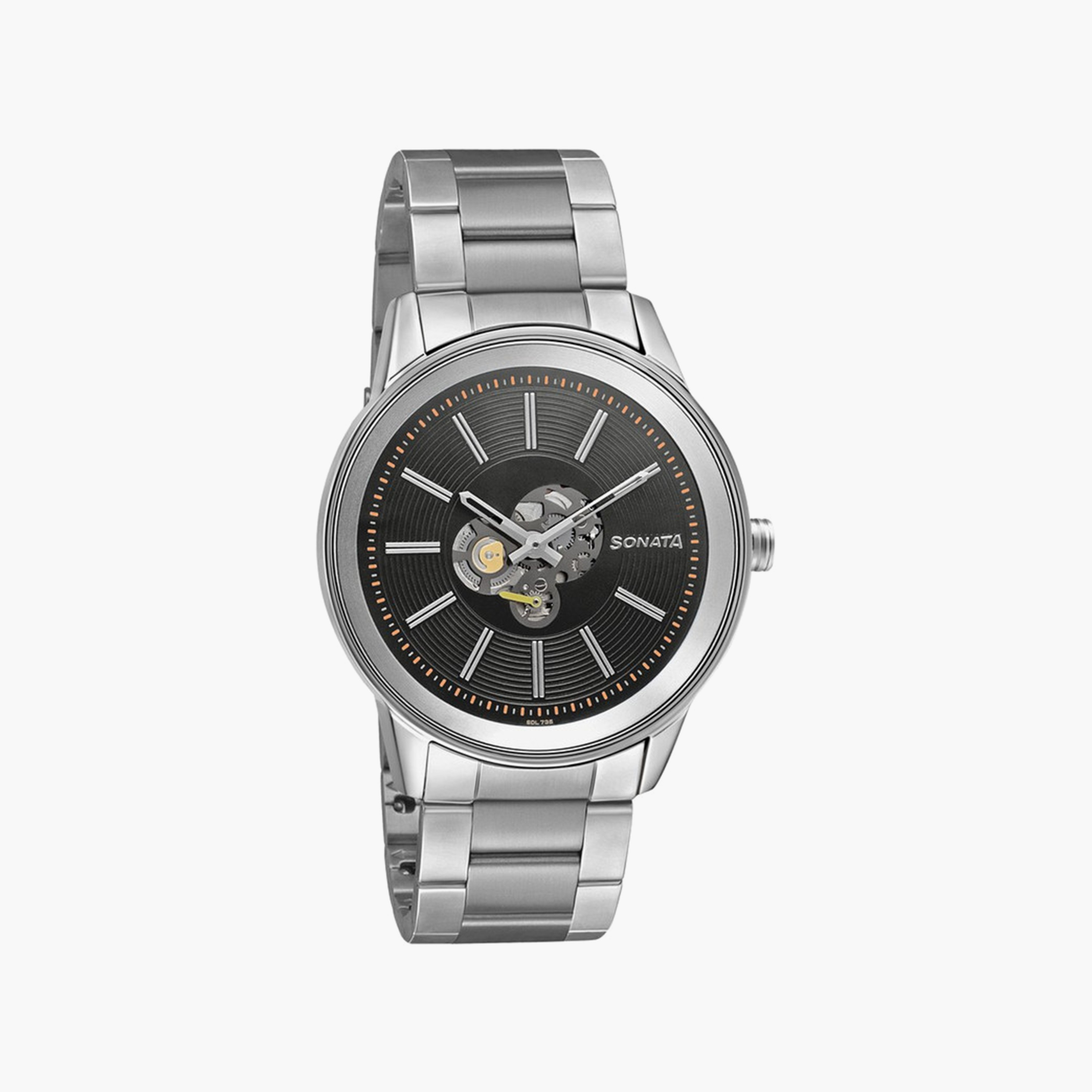 Sonata Men's Silver Analog Stainless Steel Strap Watch | 7133SM01 | 47 MM-men-watchesandjewellery-watches-image-1