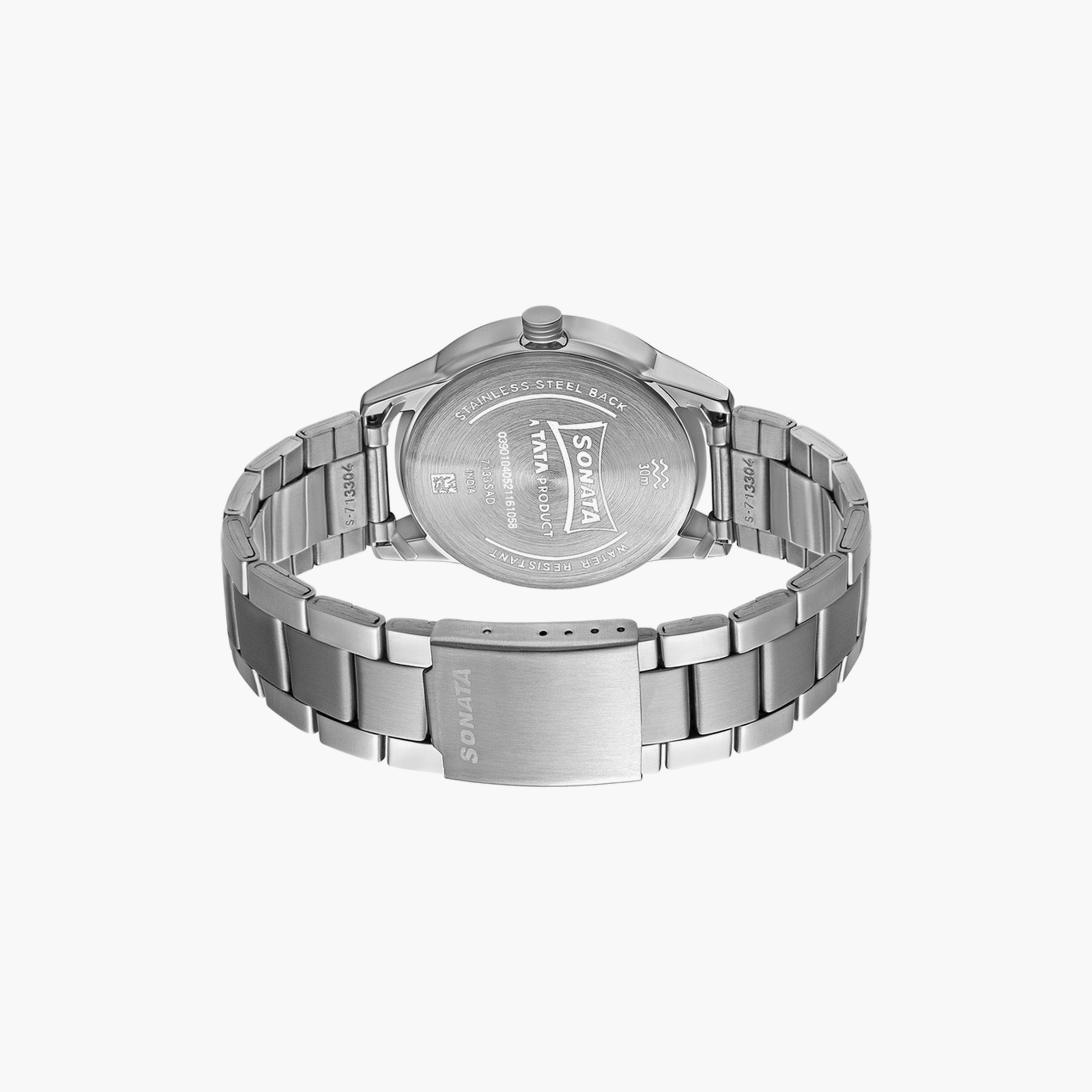 Sonata Men's Silver Analog Stainless Steel Strap Watch | 7133SM01 | 47 MM-men-watchesandjewellery-watches-image-3