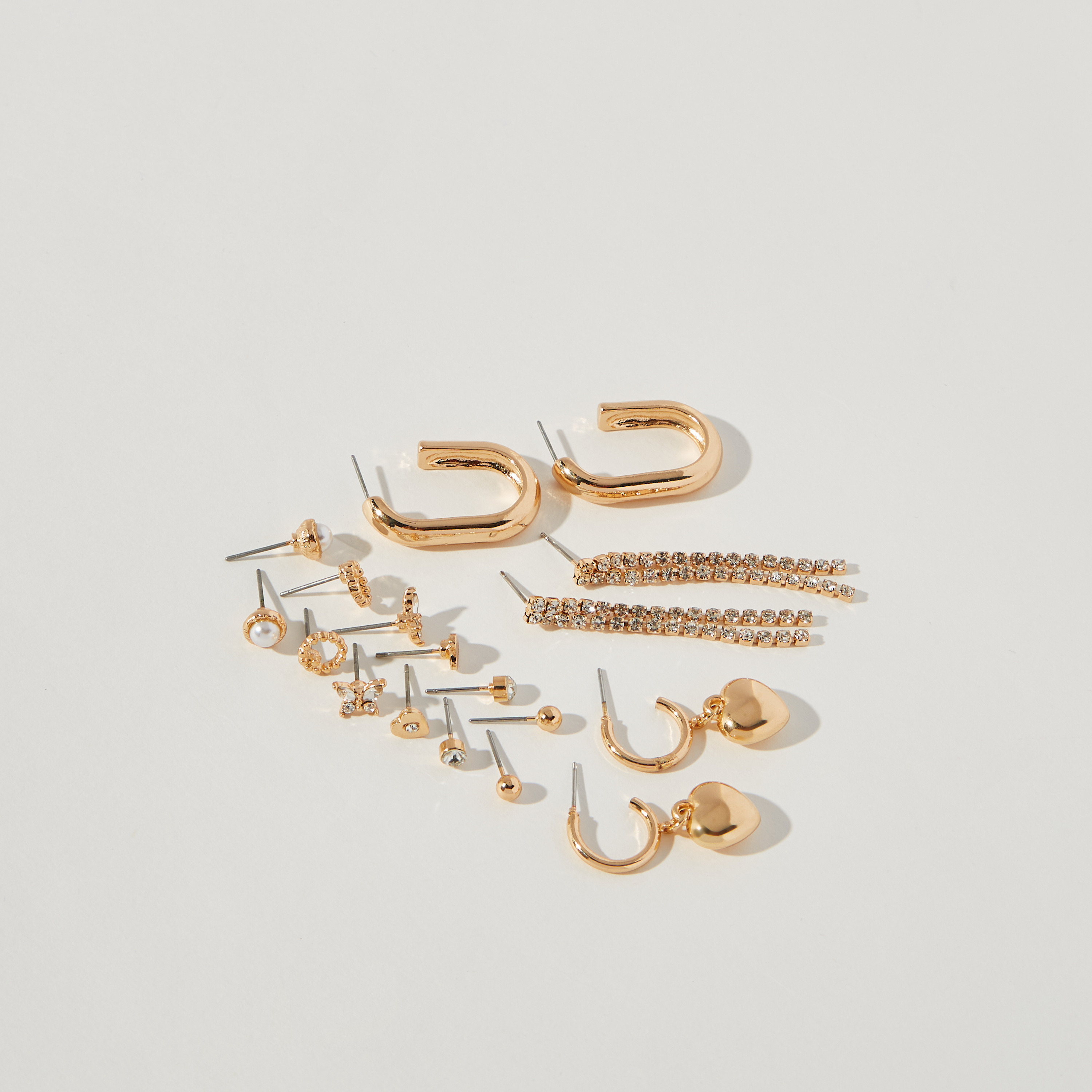 حلقان متنوعة - طقم من 9 زوج-women-watchesandjewellery-jewellery-earrings-image-2
