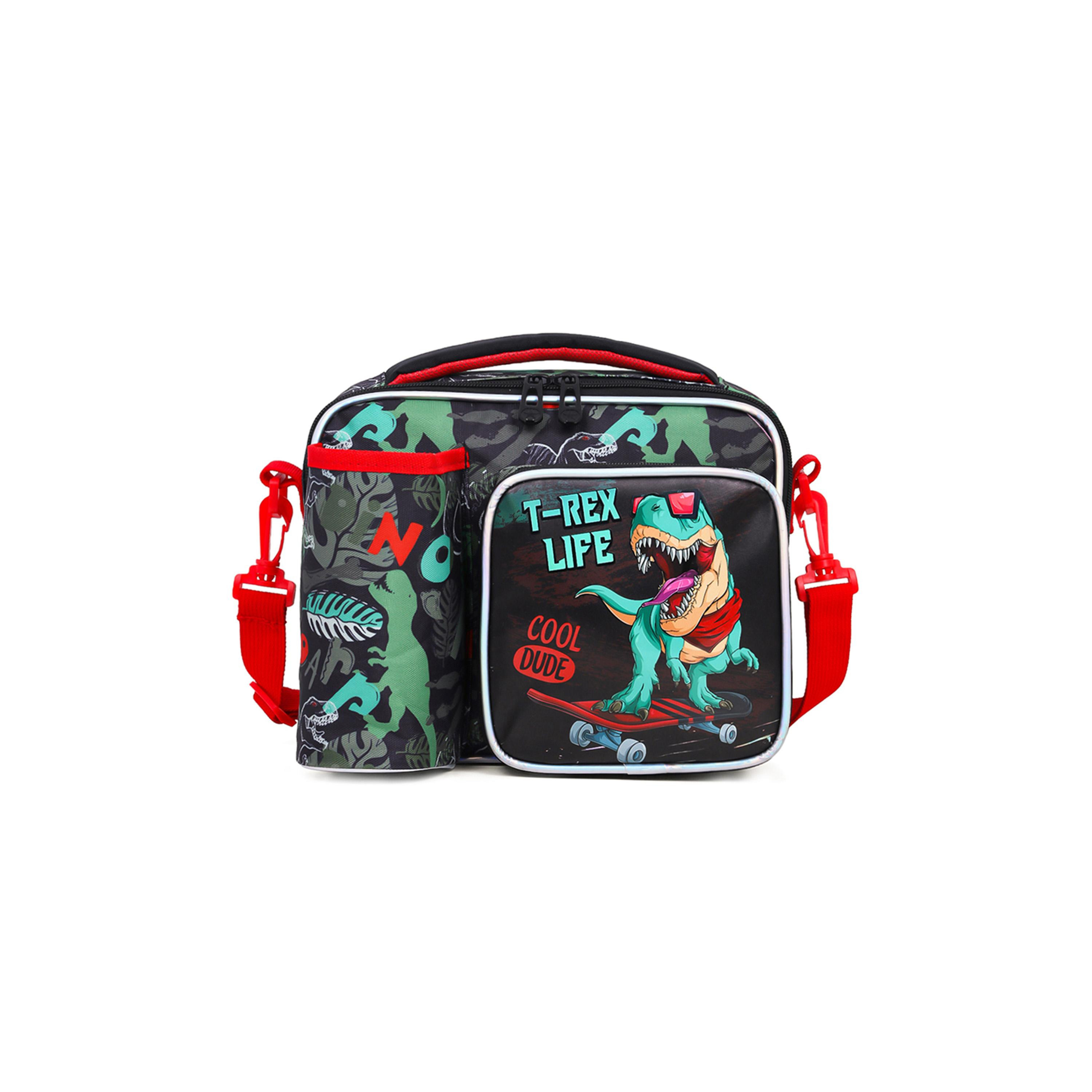Eazy Kids Lunch Bag Dinosaur, Green-school-lunchessentials-lunchbags-image-1