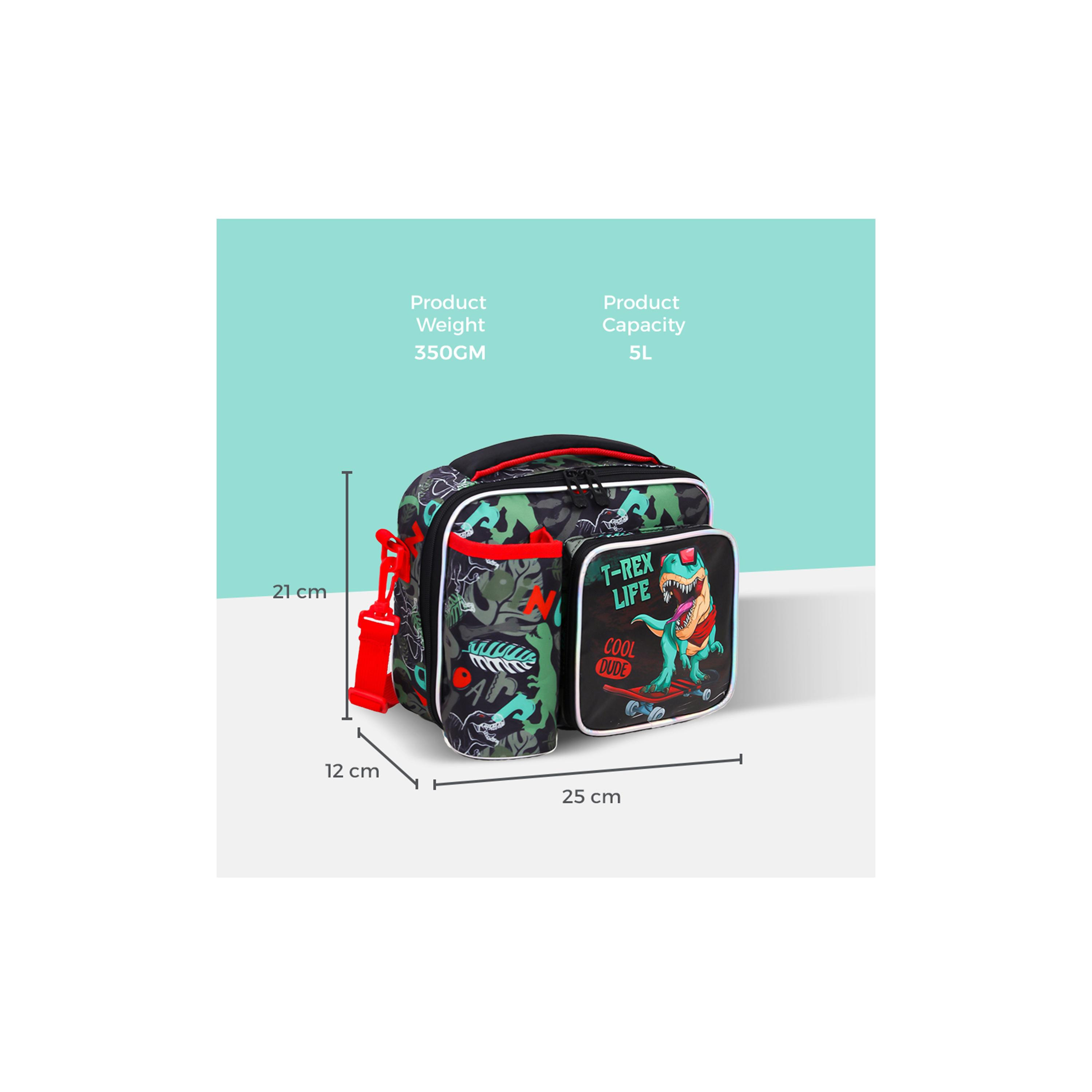 Eazy Kids Lunch Bag Dinosaur, Green-school-lunchessentials-lunchbags-image-10