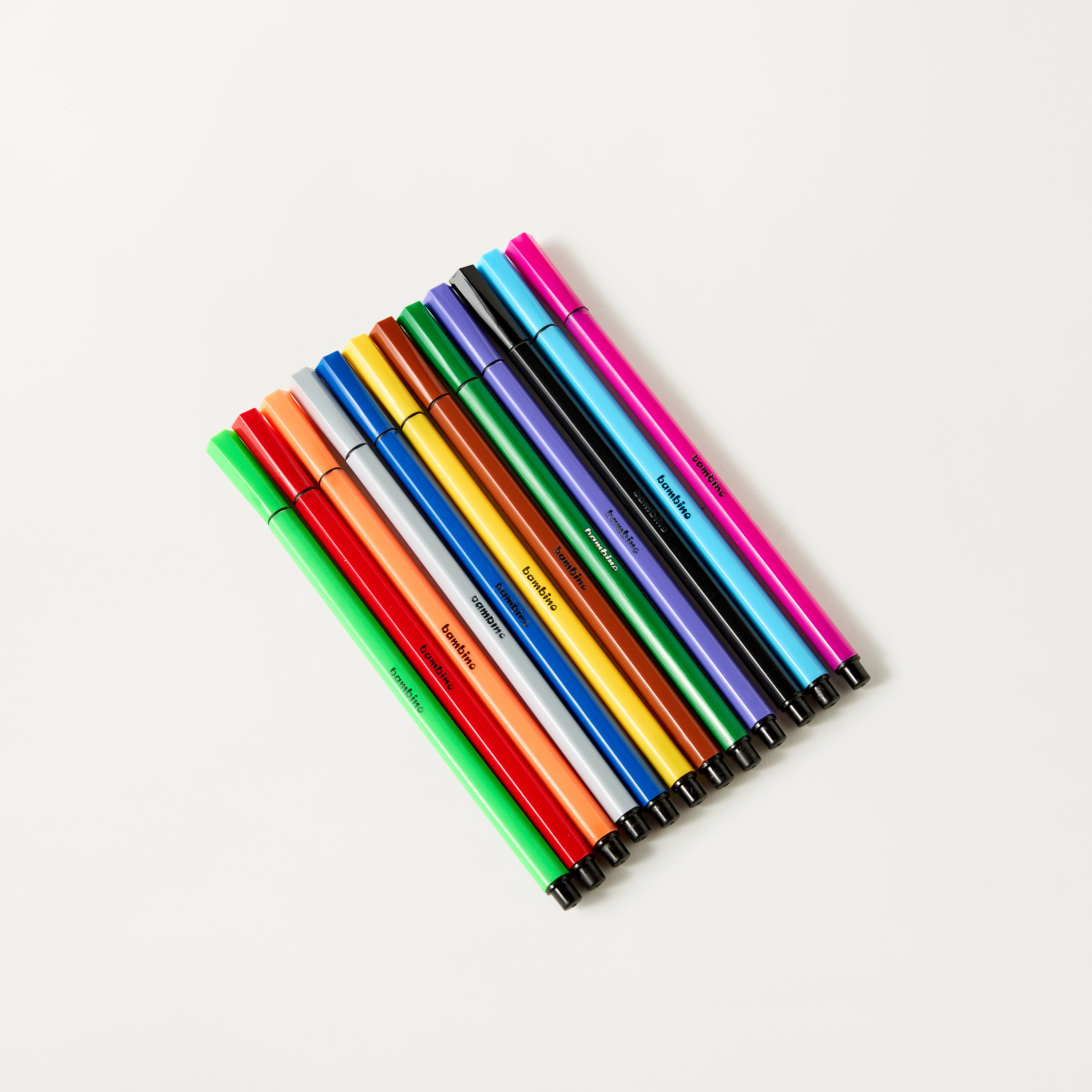 Bambino 12-Piece Colour Marker Set-school-stationery-accessories-image-1