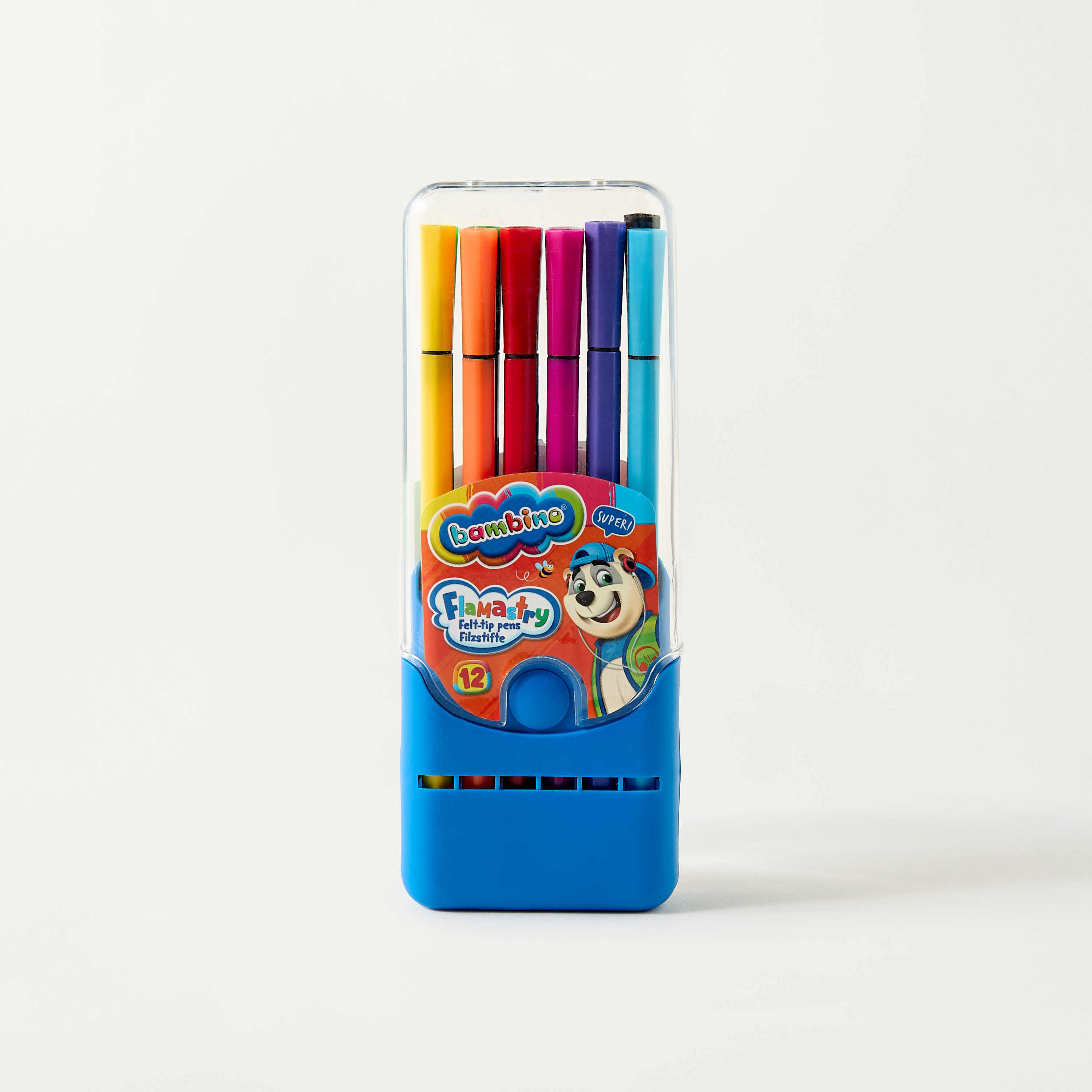 مجموعة أقلام ماركر 12 قطعة من بامبينو-school-stationery-accessories-image-6