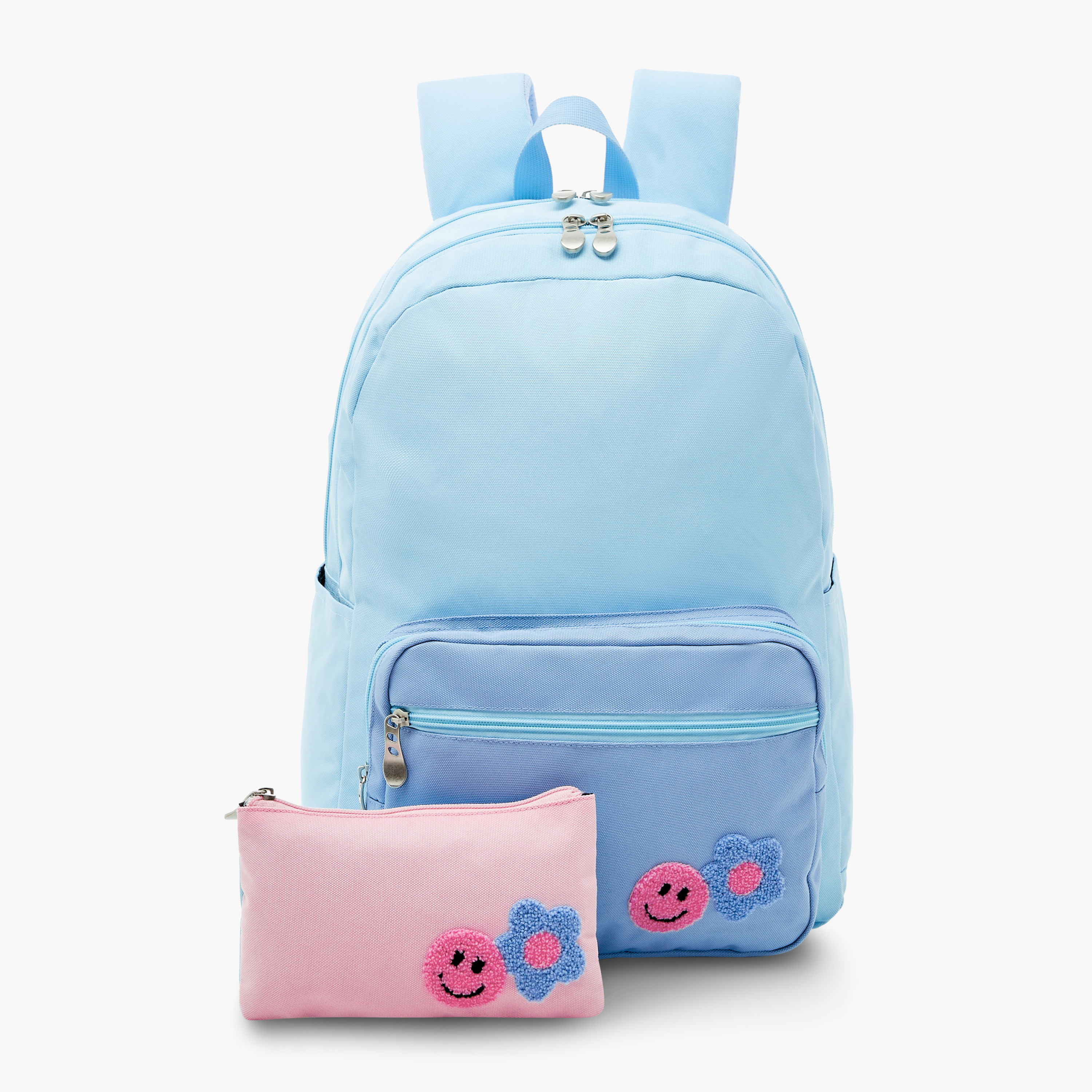 Juniors Floral Applique Backpack with Pencil Pouch-school-bagsandbackpacks-backpacks-image-1