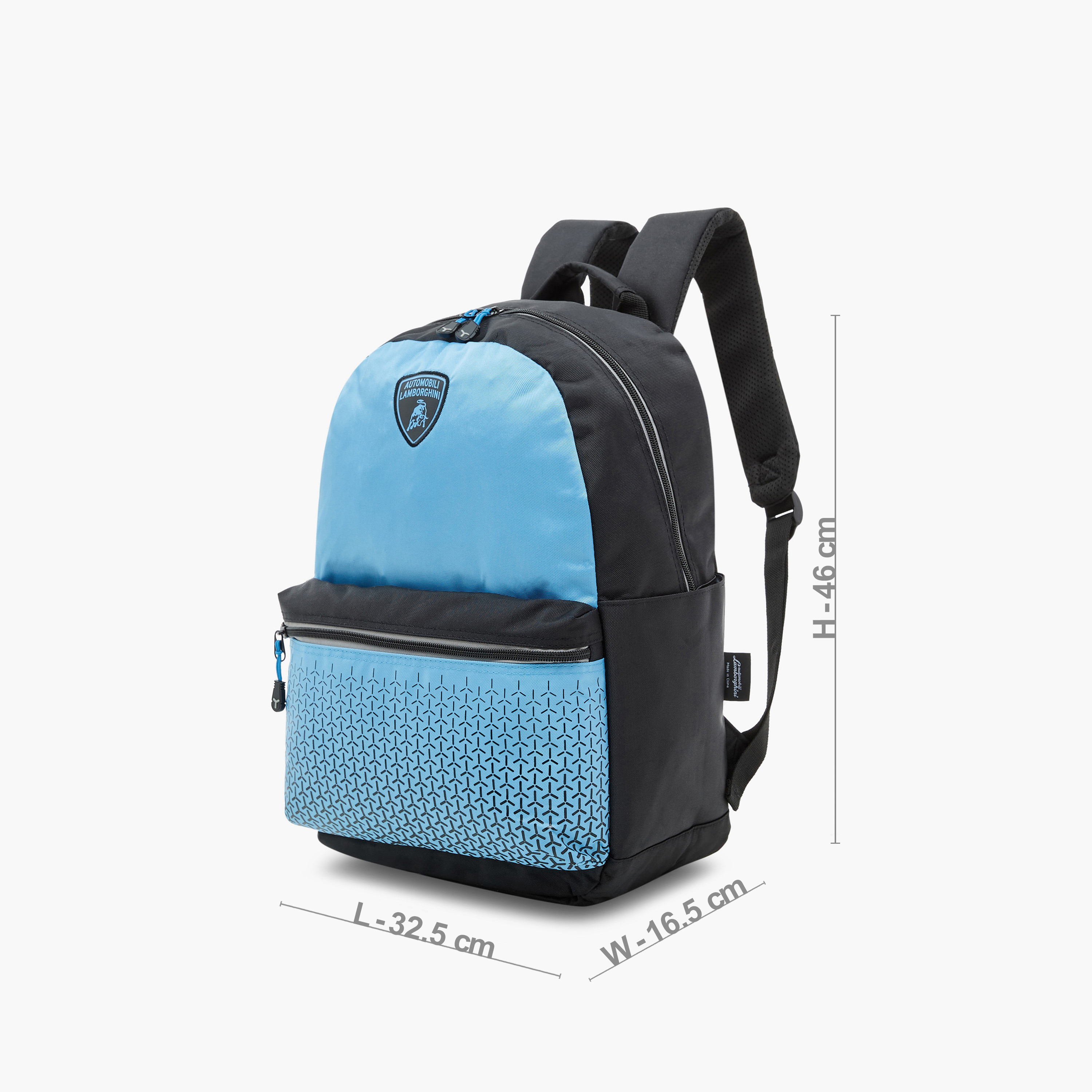 Lamborghini Printed Backpack with Adjustable Shoulder Straps - 16 inches-school-bagsandbackpacks-backpacks-image-2