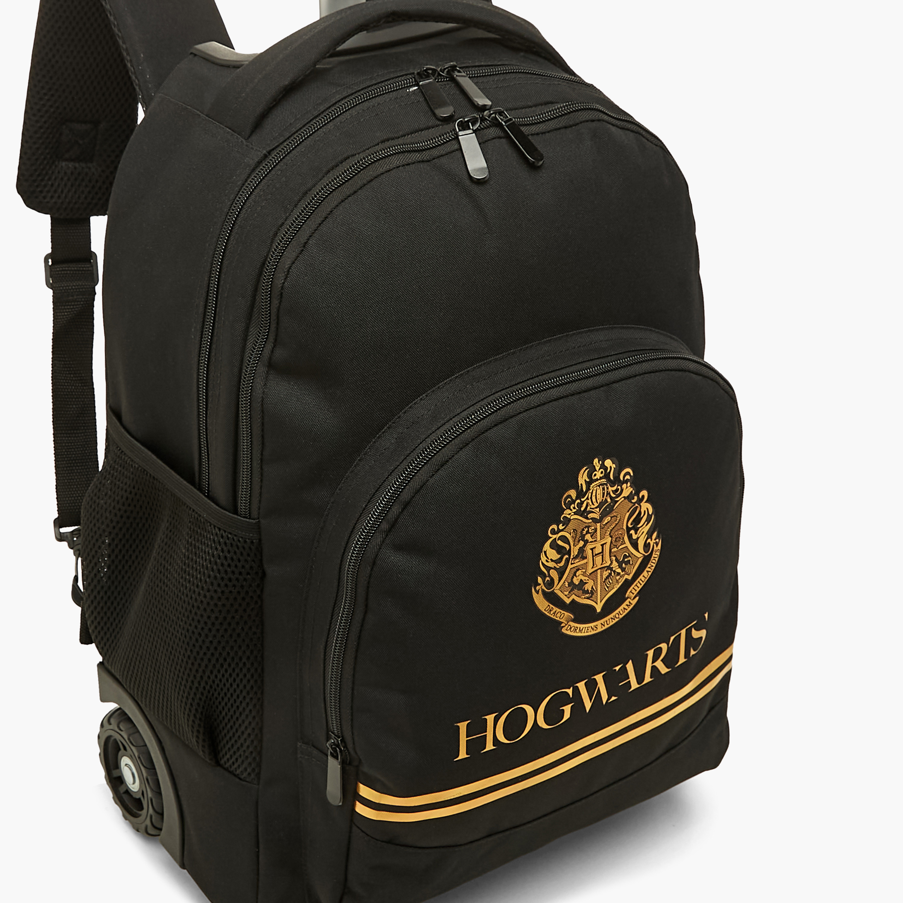 Hogwarts Print Trolley Backpack with Retractable Handle - 20 inch-school-bagsandbackpacks-trolleybags-image-9