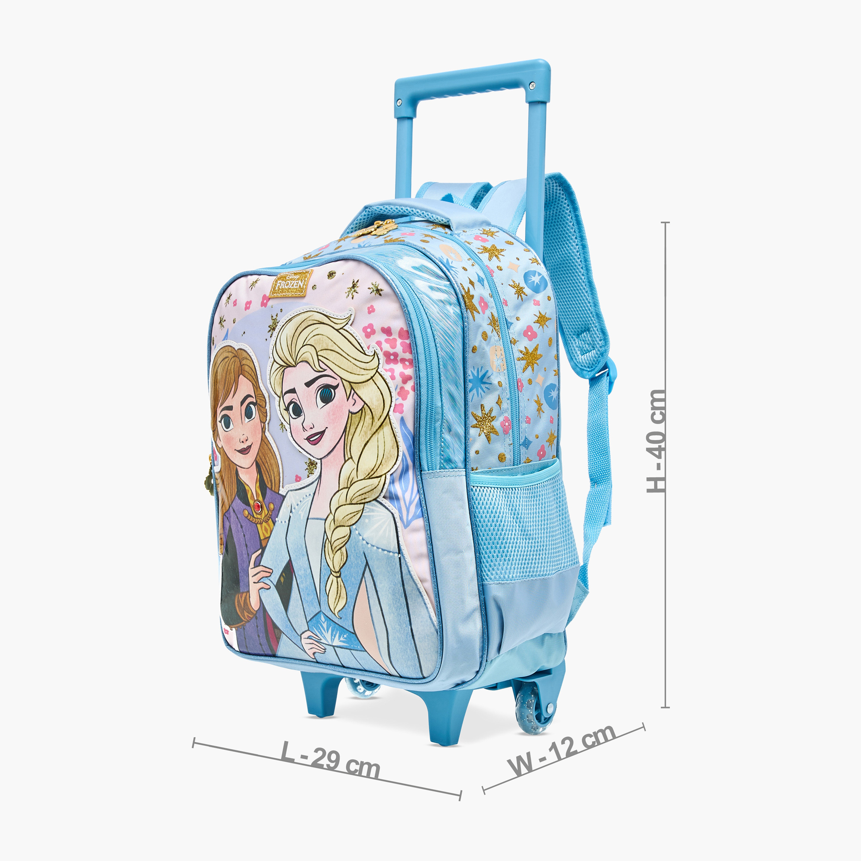 Frozen Print Trolley Backpack with Retractable Handle - 16 inches-cpkids-backtoschool-schoolbagsandbackpacks-trolleybags-image-2