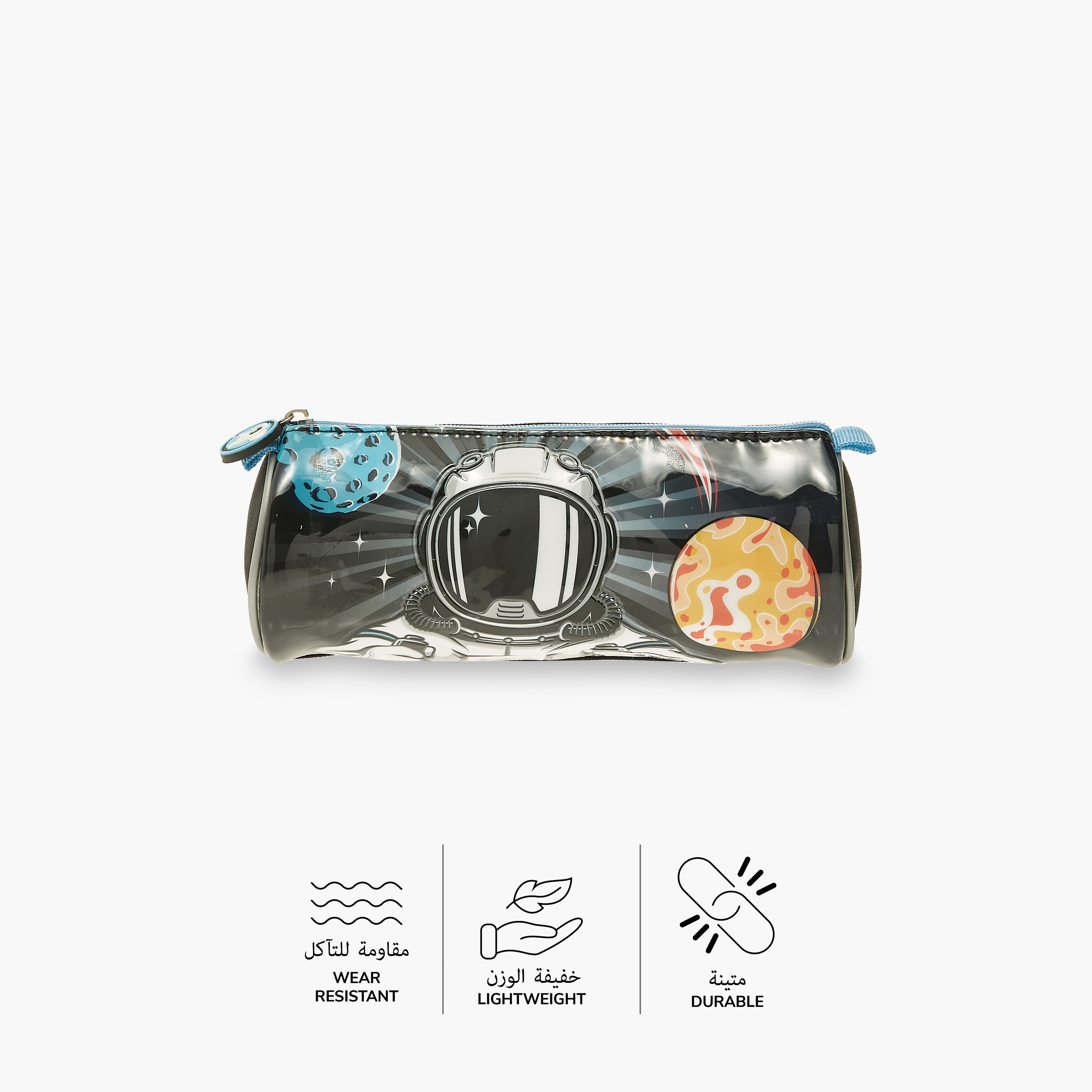 Juniors Astronaut Print Pencil Pouch with Zip Closure-school-stationery-pencilcases-image-4