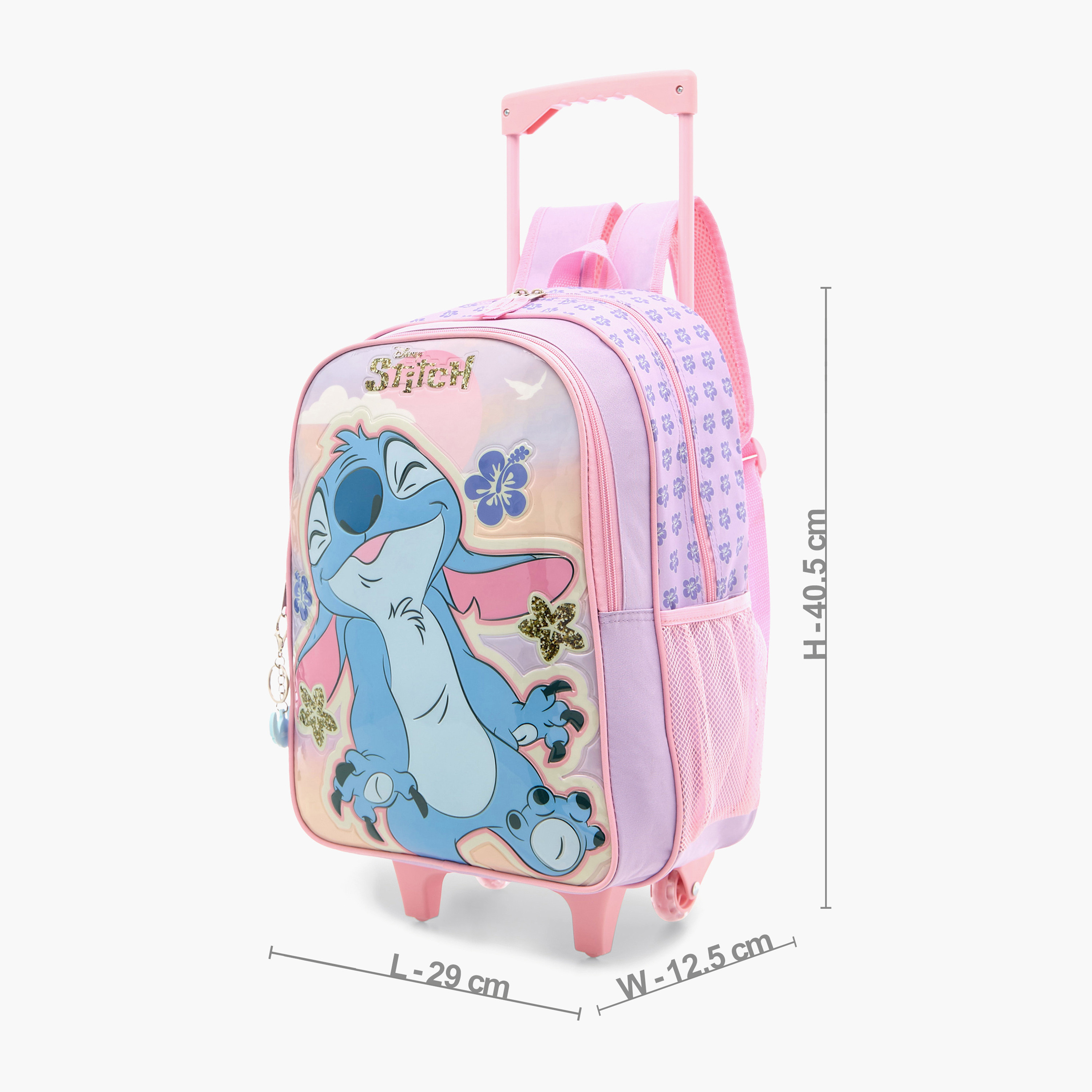 Disney Stitch Print Trolley Backpack with Lunch Bag and Pencil Pouch - 16 inches-school-bagsandbackpacks-trolleybags-image-2