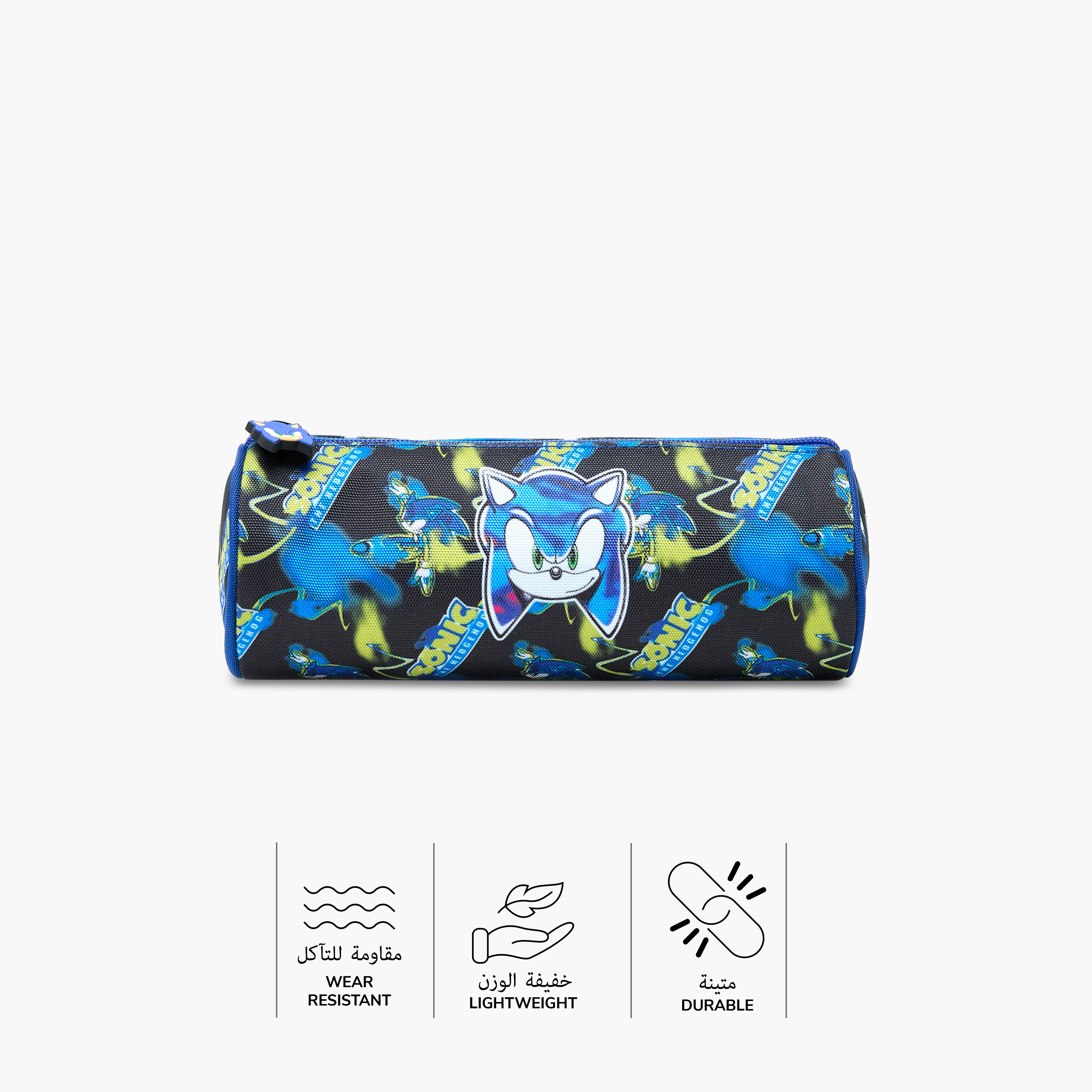 مقلمة بسحاب إغلاق وطبعات سونيك ذا هيدجهوج-school-stationery-pencilcases-image-4