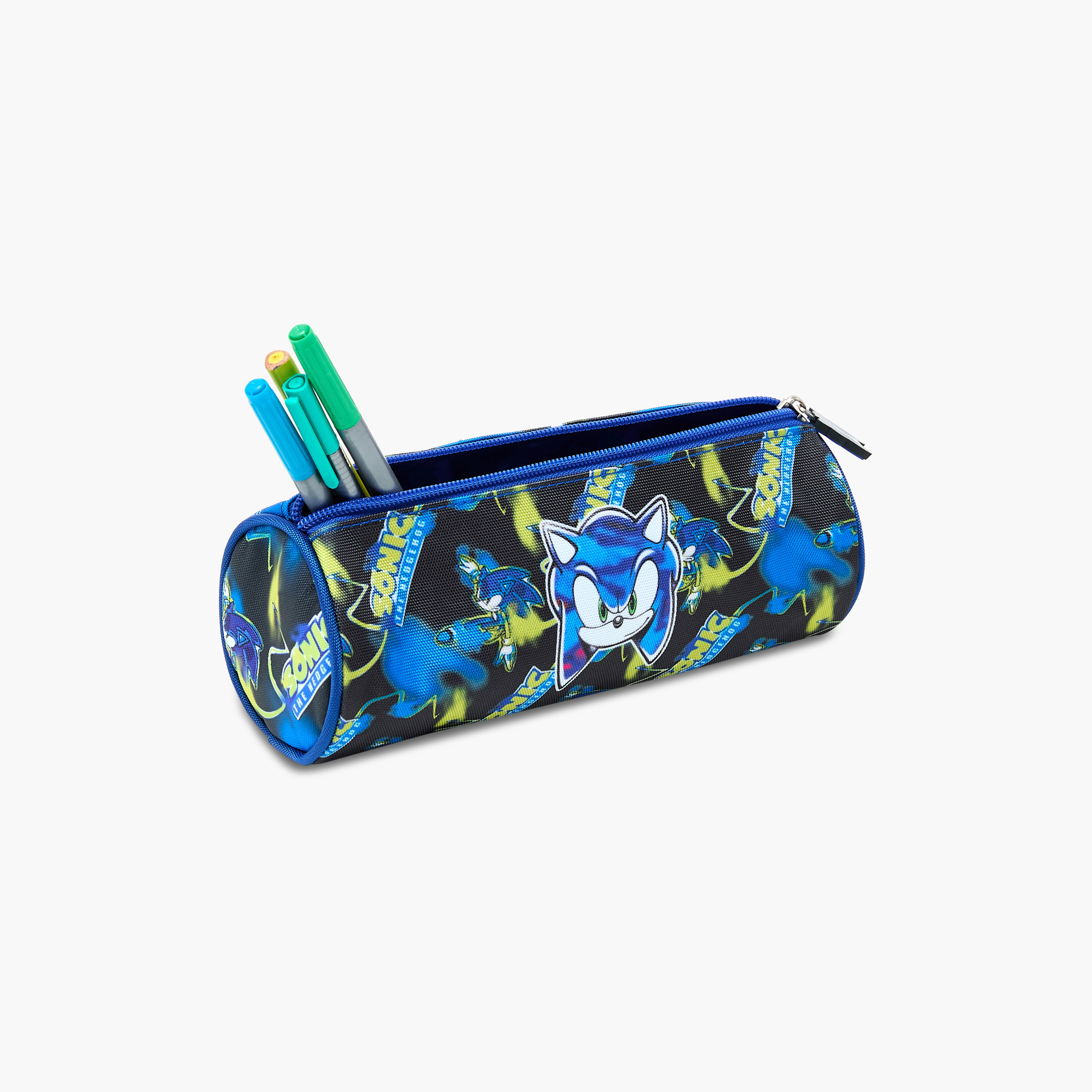 مقلمة بسحاب إغلاق وطبعات سونيك ذا هيدجهوج-school-stationery-pencilcases-image-8