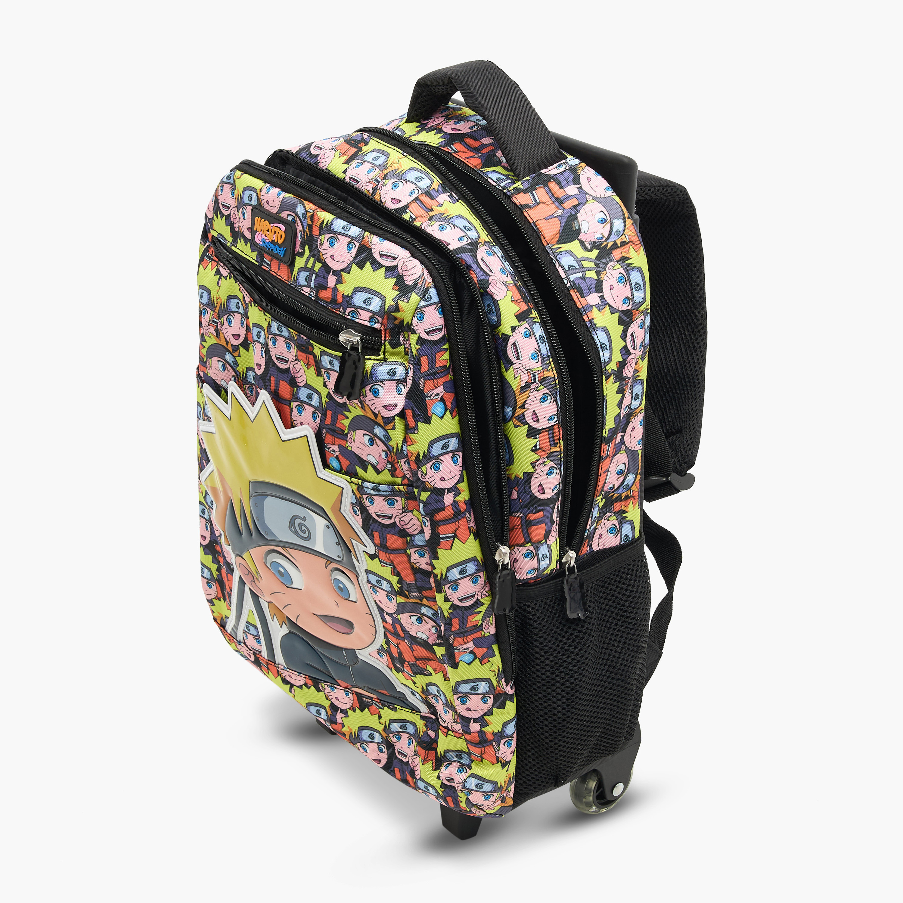 TV Tokyo Naruto Print Trolley Backpack with Retractable Handle and Wheels - 16 inches-school-bagsandbackpacks-trolleybags-image-11