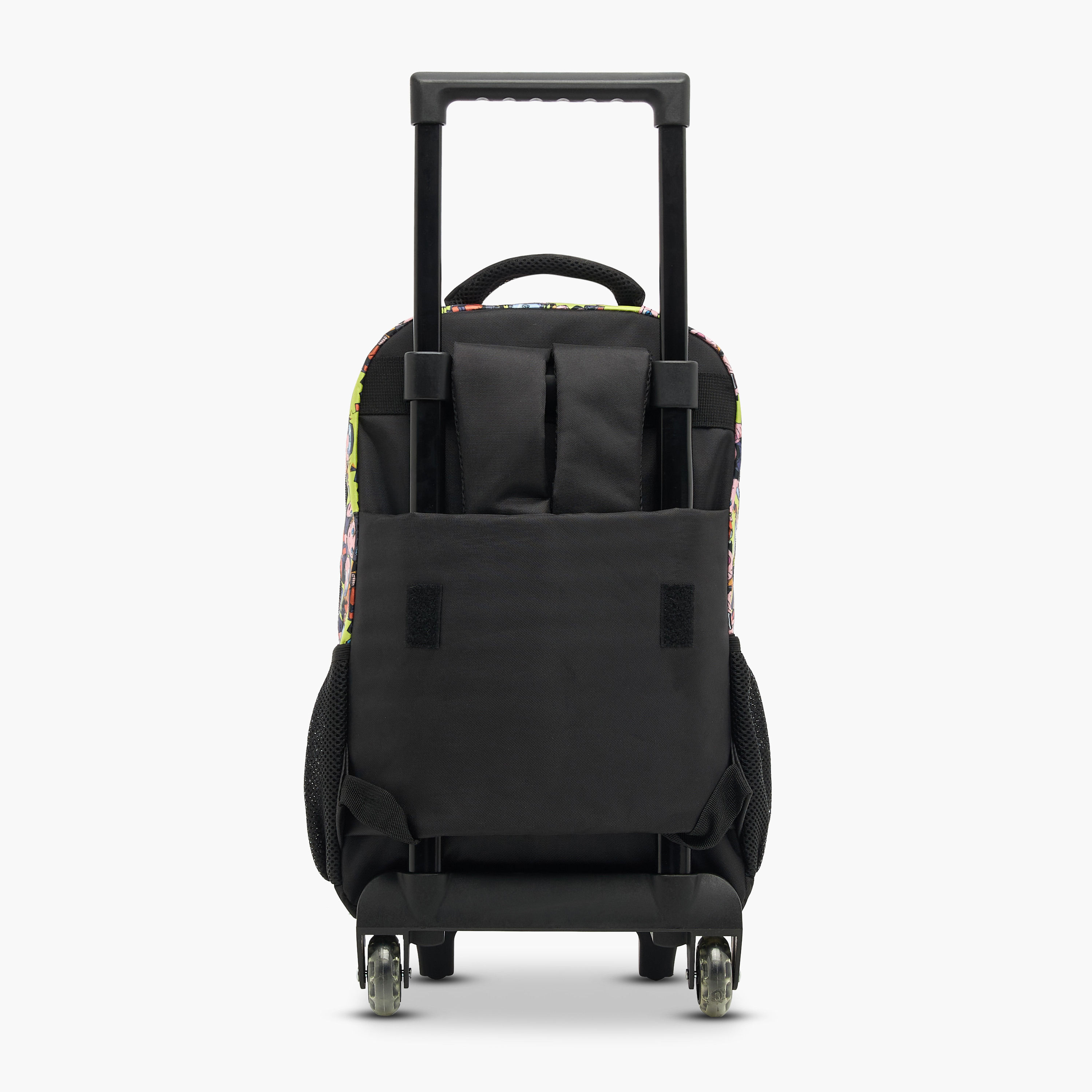 TV Tokyo Naruto Print Trolley Backpack with Retractable Handle and Wheels - 16 inches-school-bagsandbackpacks-trolleybags-image-3