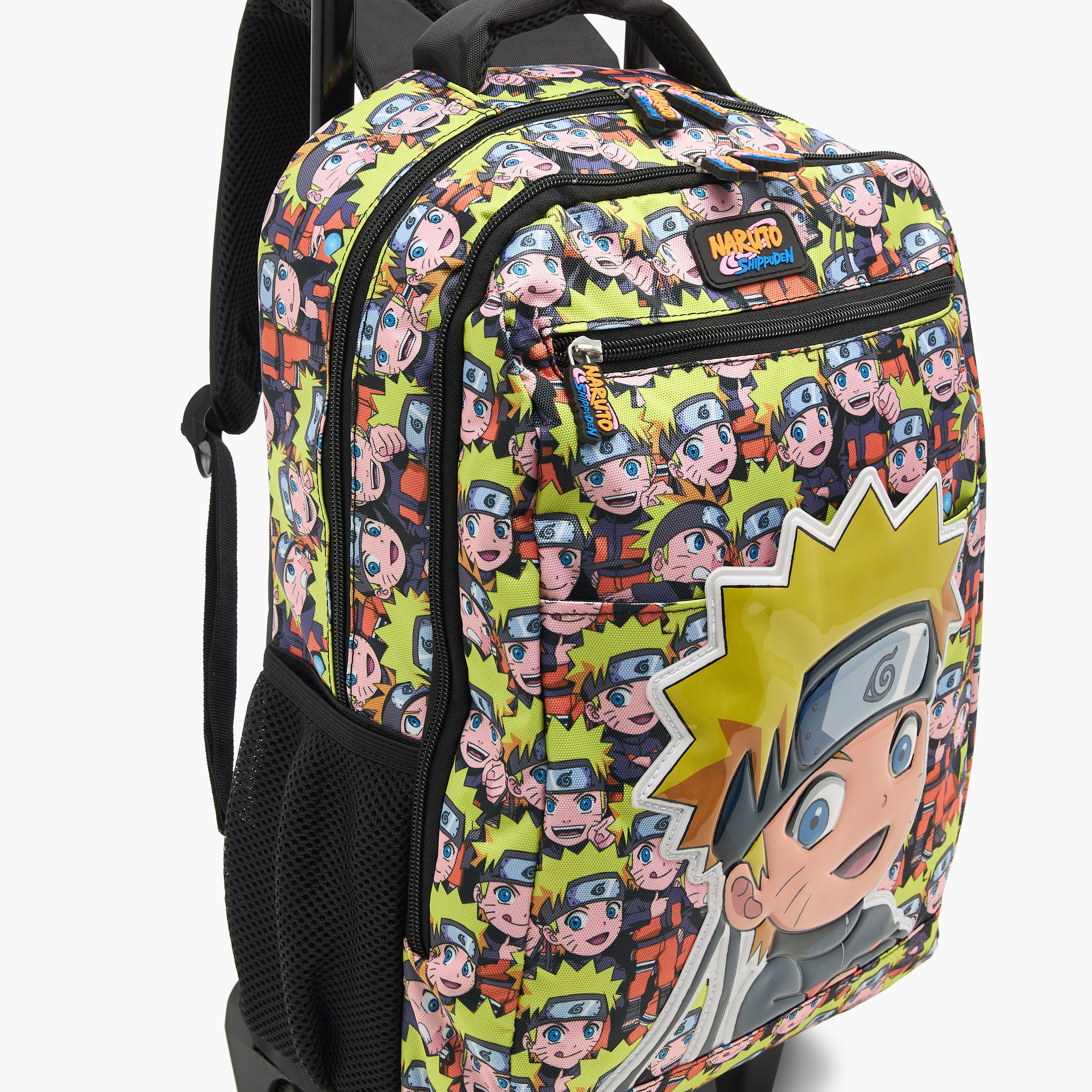 TV Tokyo Naruto Print Trolley Backpack with Retractable Handle and Wheels - 16 inches-school-bagsandbackpacks-trolleybags-image-8