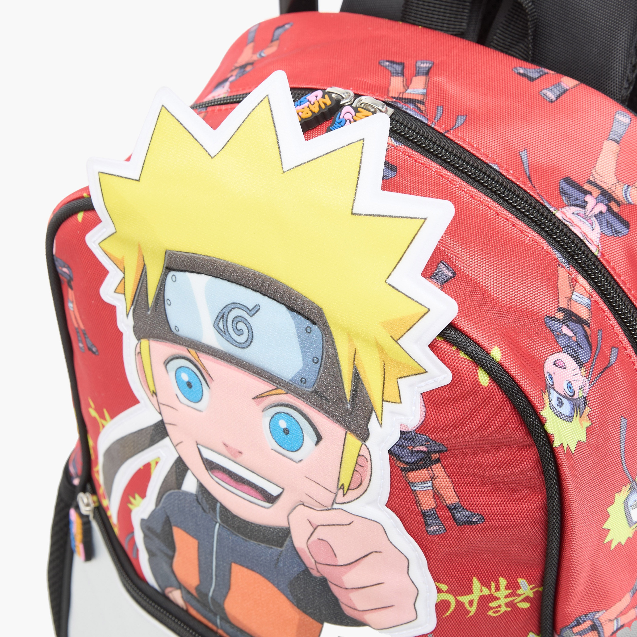 TV Tokyo Naruto Print Trolley Backpack with Retractable Handle - 14 inches-school-bagsandbackpacks-trolleybags-image-8