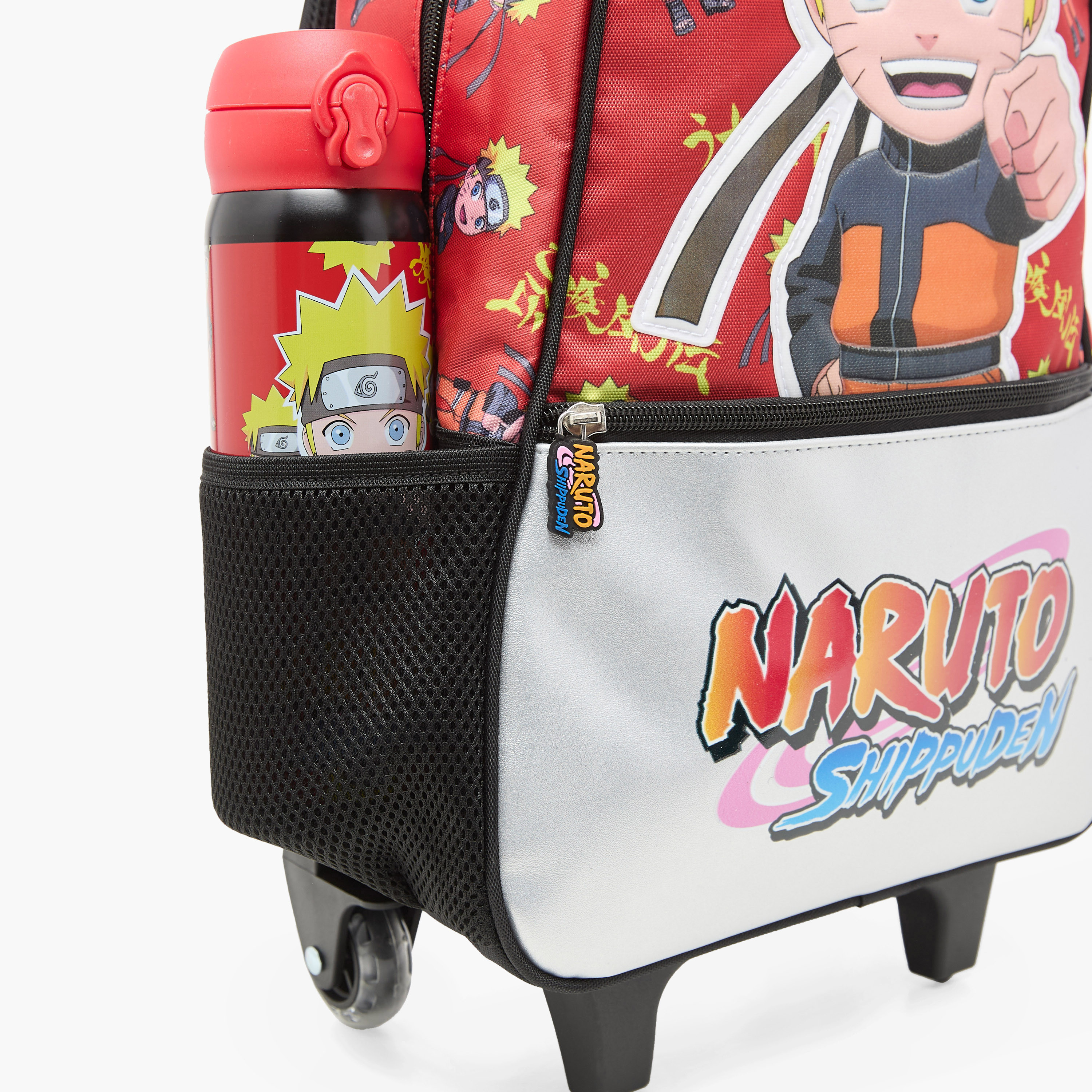 TV Tokyo Naruto Print Trolley Backpack with Retractable Handle - 14 inches-school-bagsandbackpacks-trolleybags-image-9
