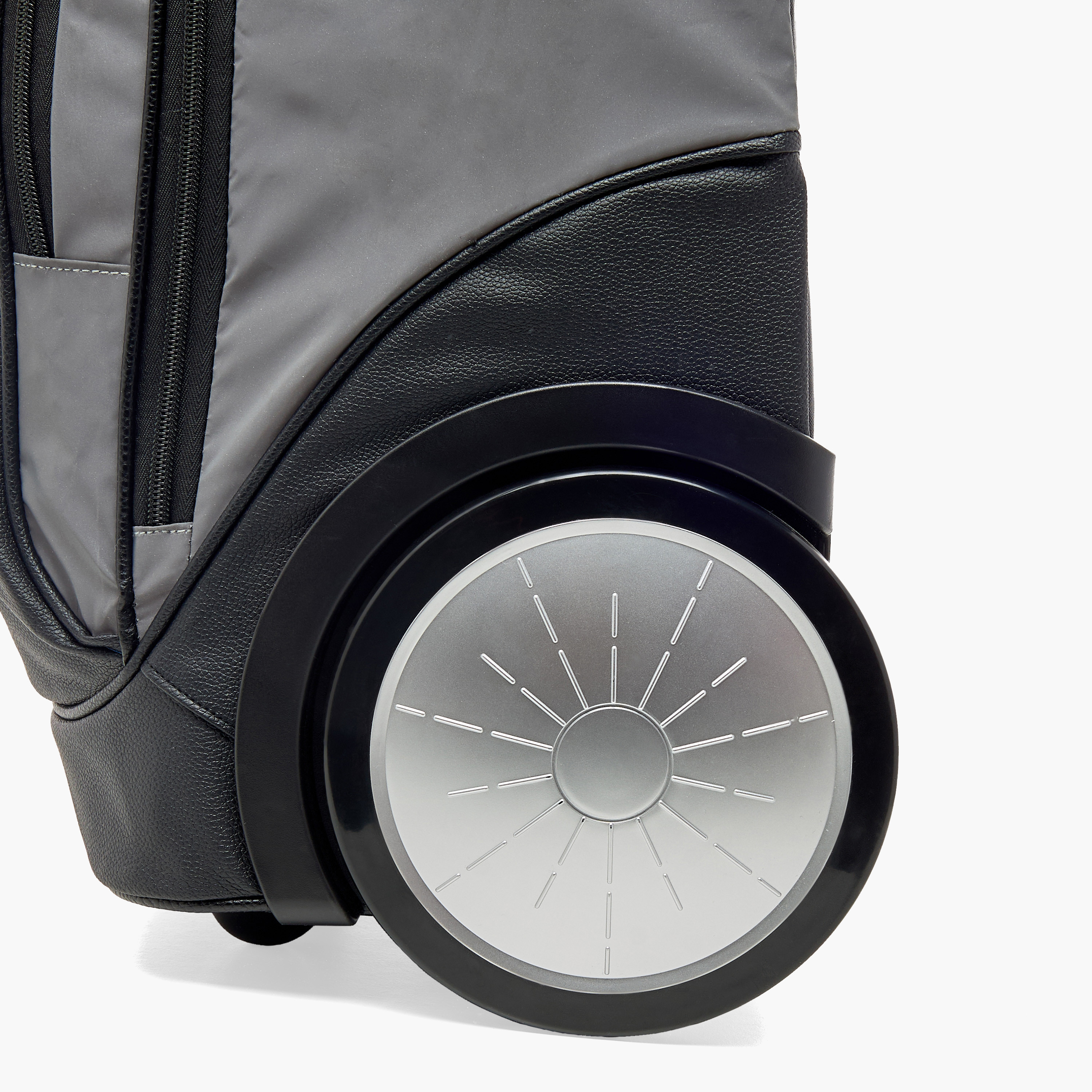 NASA Logo Print Big Wheel Trolley Backpack with Retractable Handle - 20 inches-school-bagsandbackpacks-trolleybags-image-10