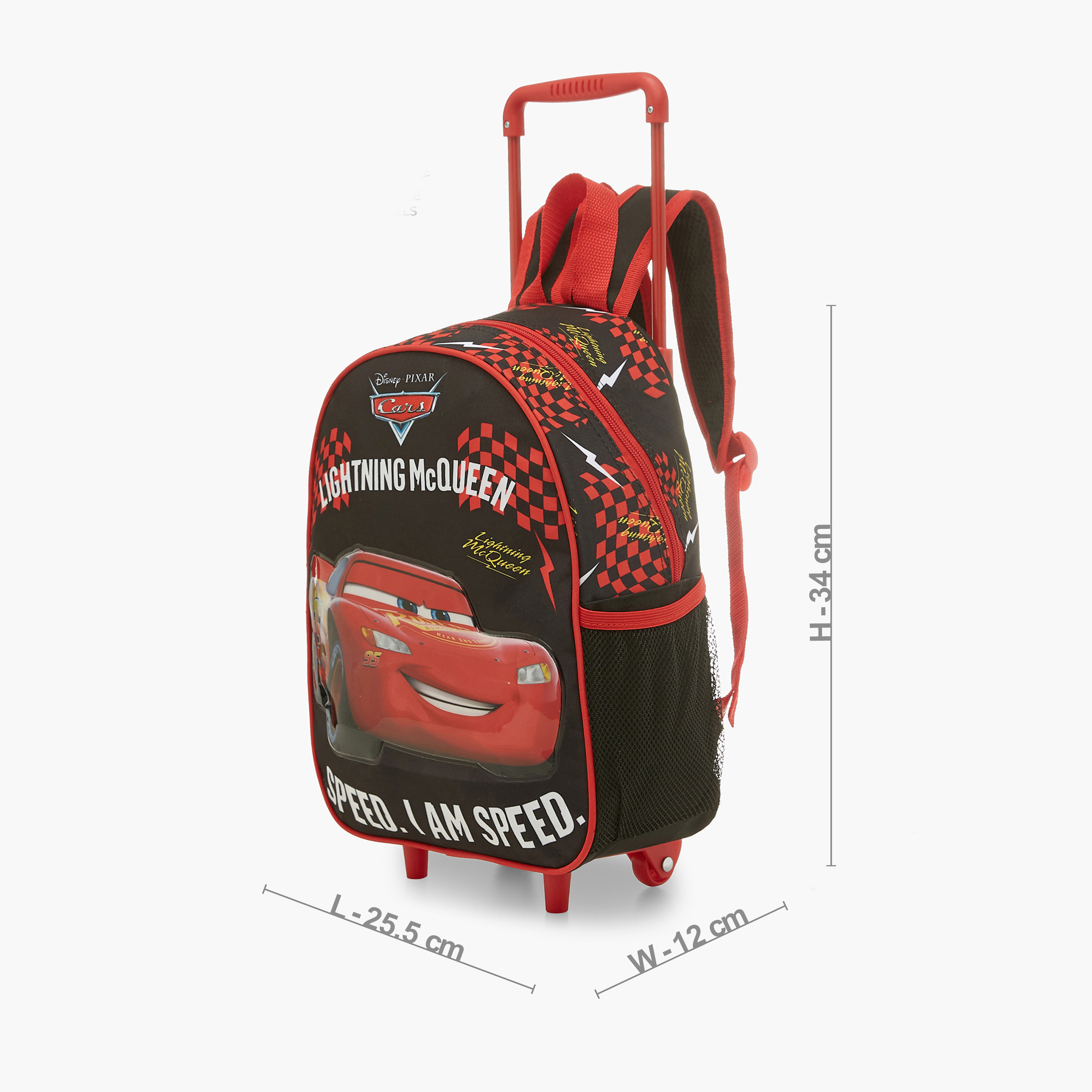 Cars Print 13-inch Trolley Backpack with Lunch Bag and Pencil Pouch-school-bagsandbackpacks-sets-image-3