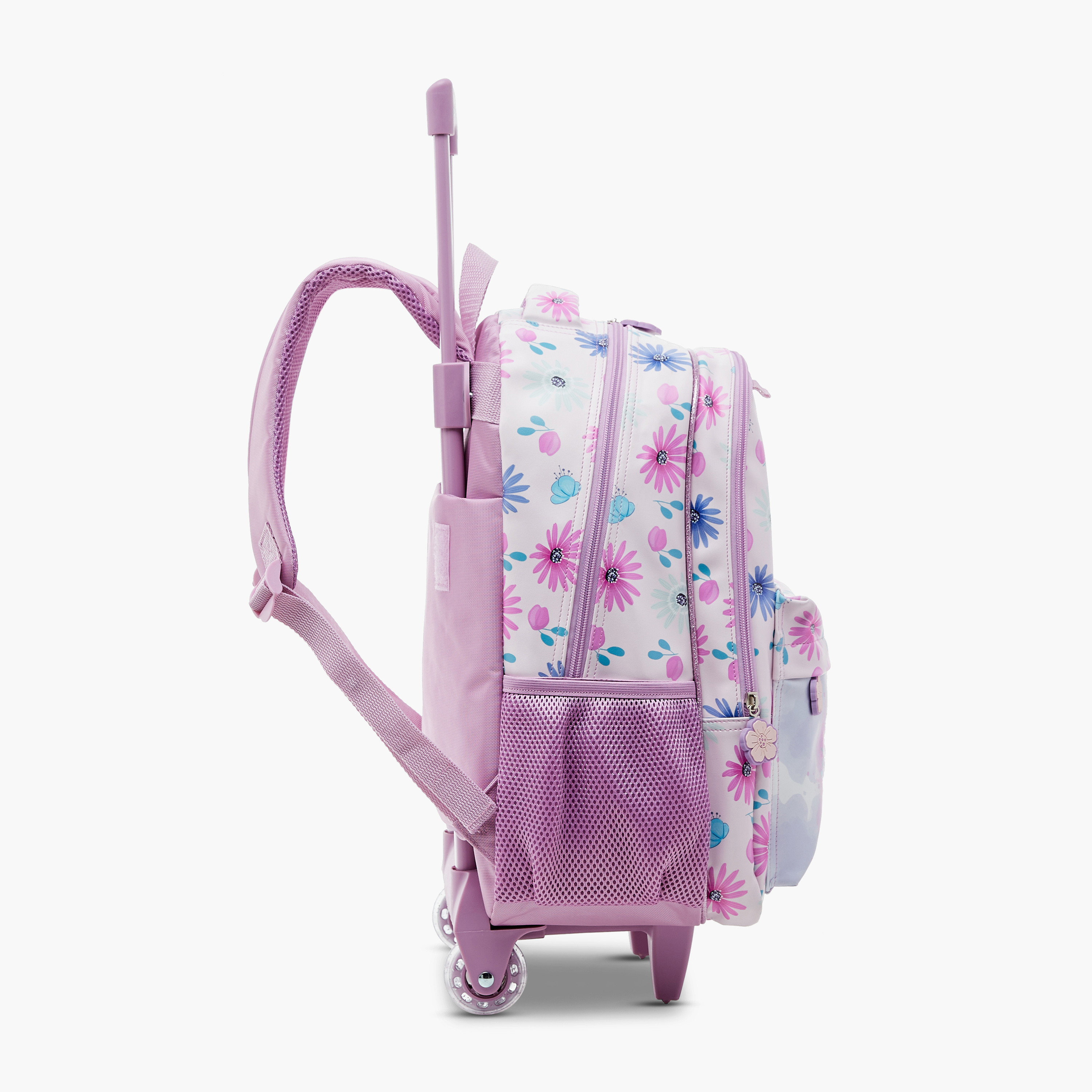 شنطة ظهر ترولي بطبعات أزهار وحمالات كتف قابلة للتعديل من جونيورز - 16 بوصة-school-bagsandbackpacks-trolleybags-image-7
