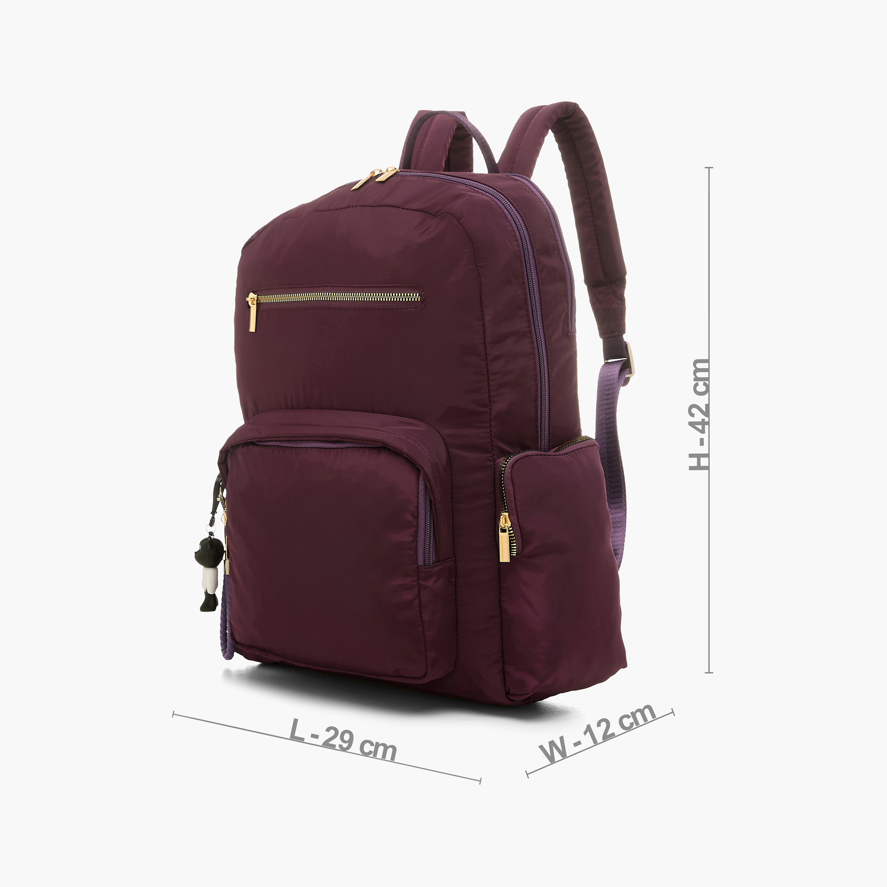 Juniors Solid Backpack with Adjustable Straps and Zip Closure - 16 inches-school-bagsandbackpacks-backpacks-image-2