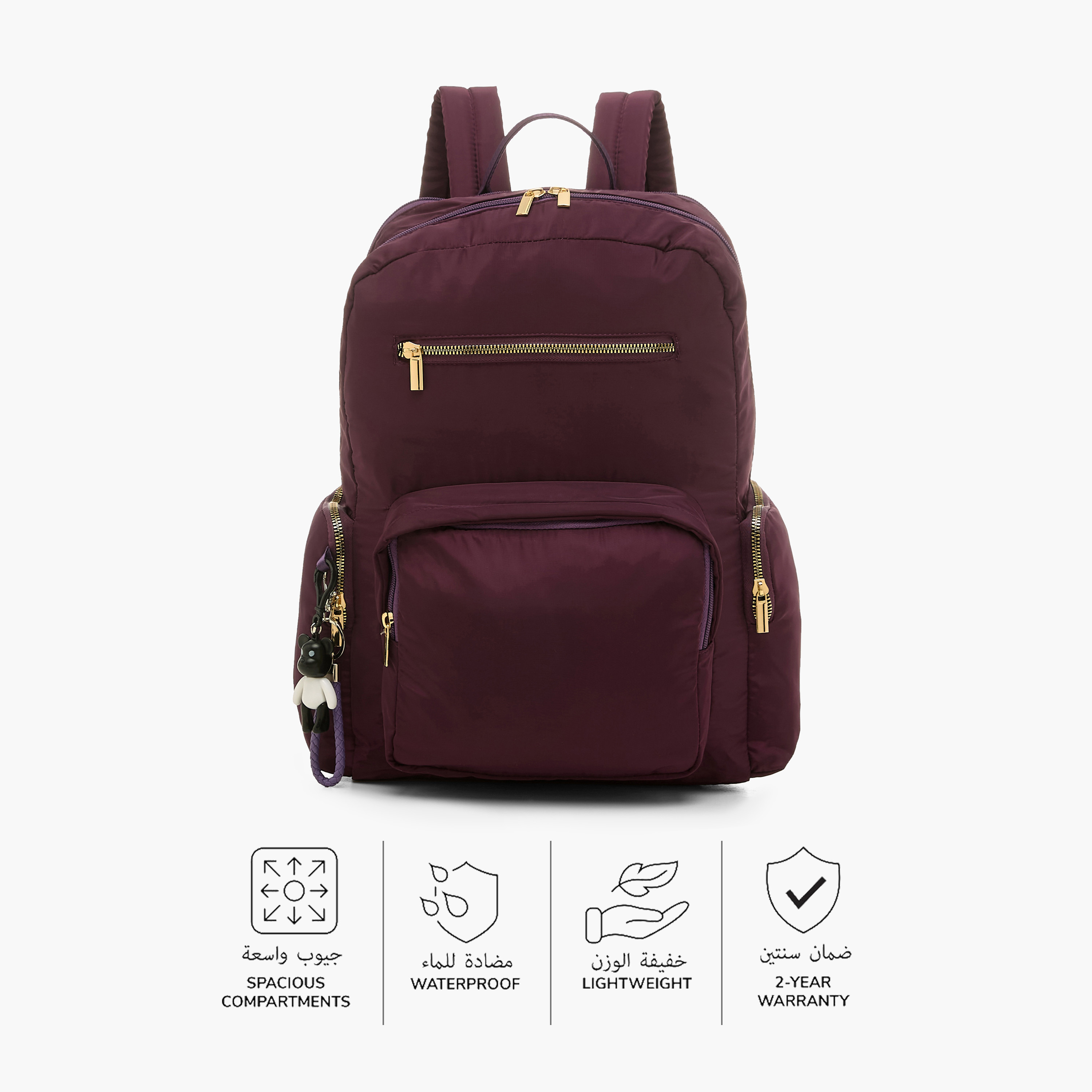 Juniors Solid Backpack with Adjustable Straps and Zip Closure - 16 inches-school-bagsandbackpacks-backpacks-image-4