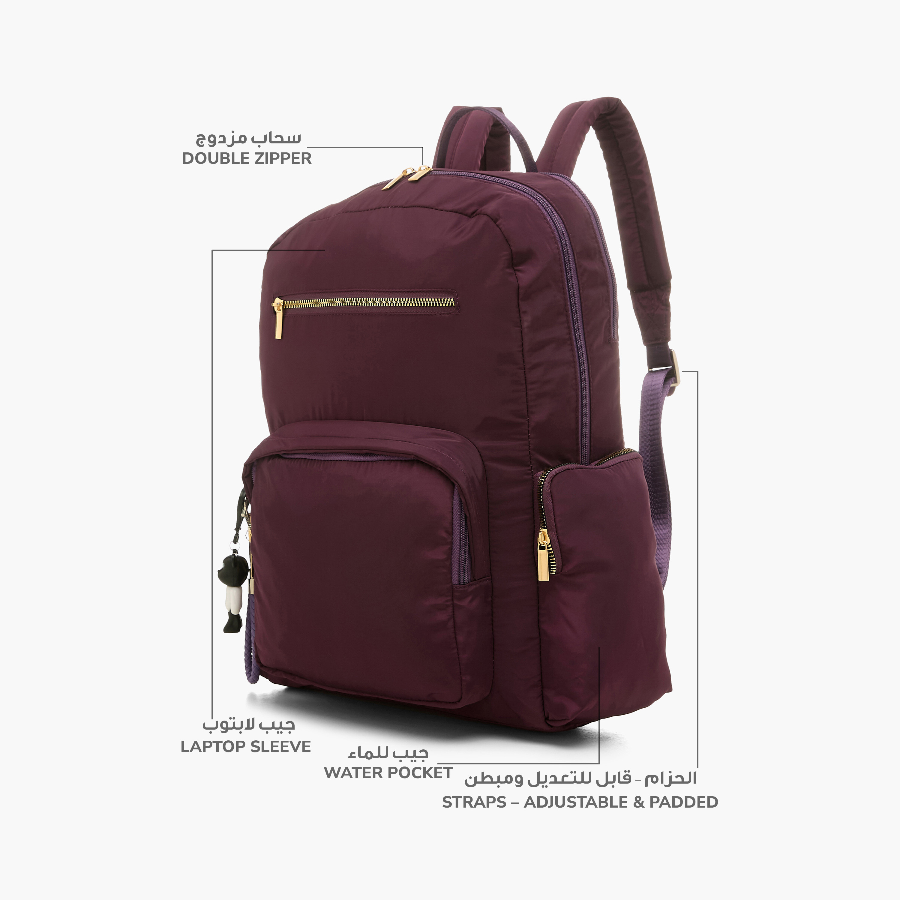 Juniors Solid Backpack with Adjustable Straps and Zip Closure - 16 inches-school-bagsandbackpacks-backpacks-image-6