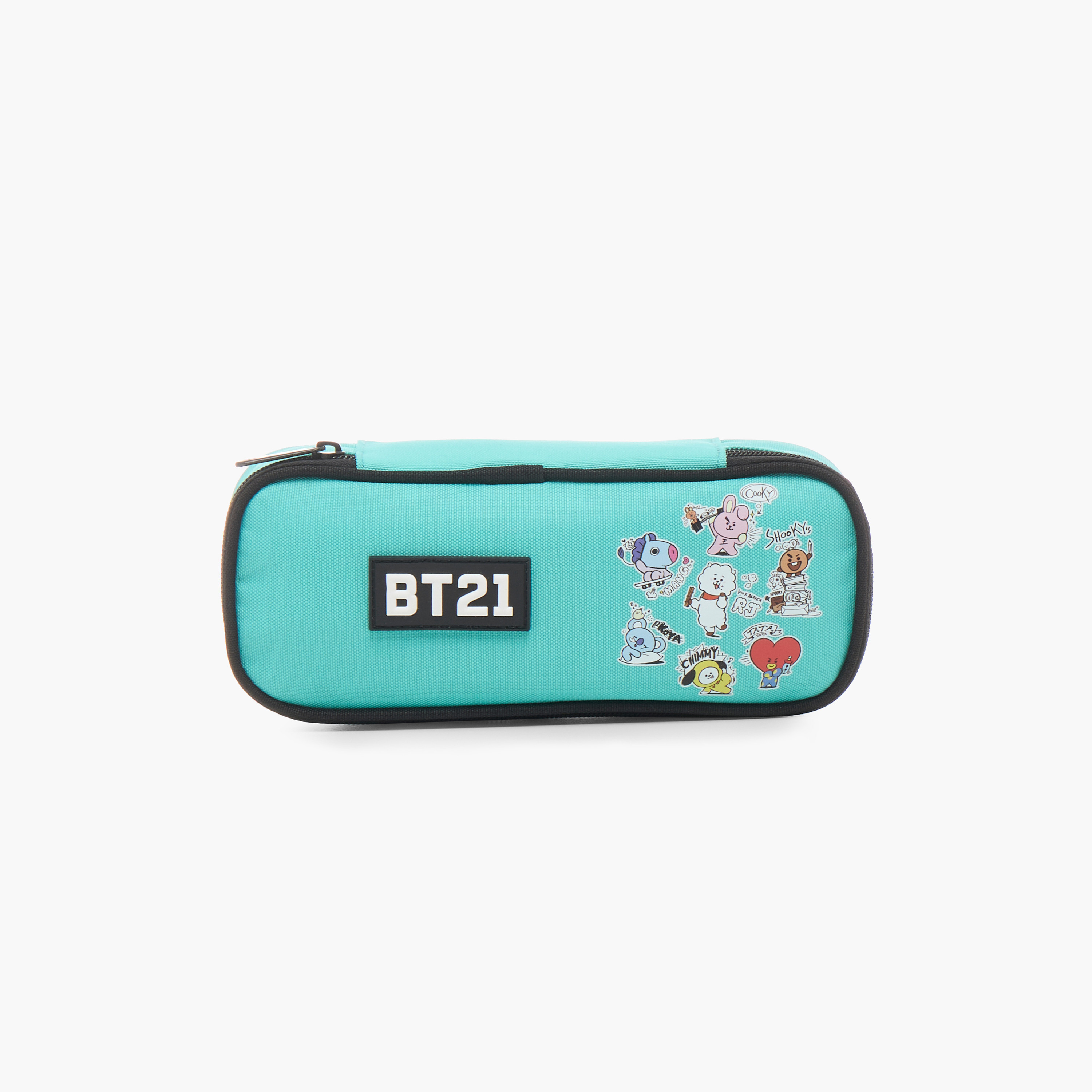 مقلمة بسحّاب إغلاق وزخارف شعار بي تي 21-school-stationery-pencilcases-image-1