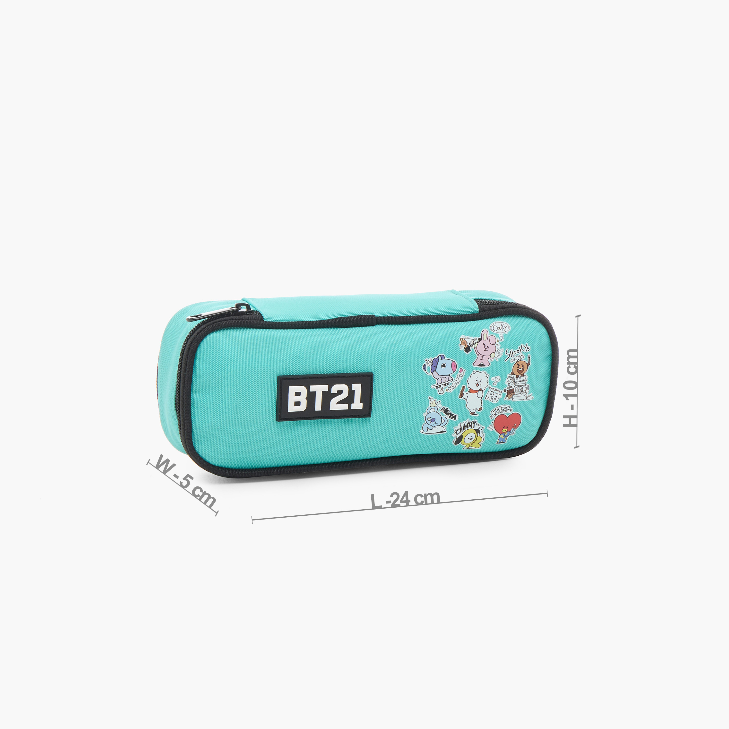 مقلمة بسحّاب إغلاق وزخارف شعار بي تي 21-school-stationery-pencilcases-image-2
