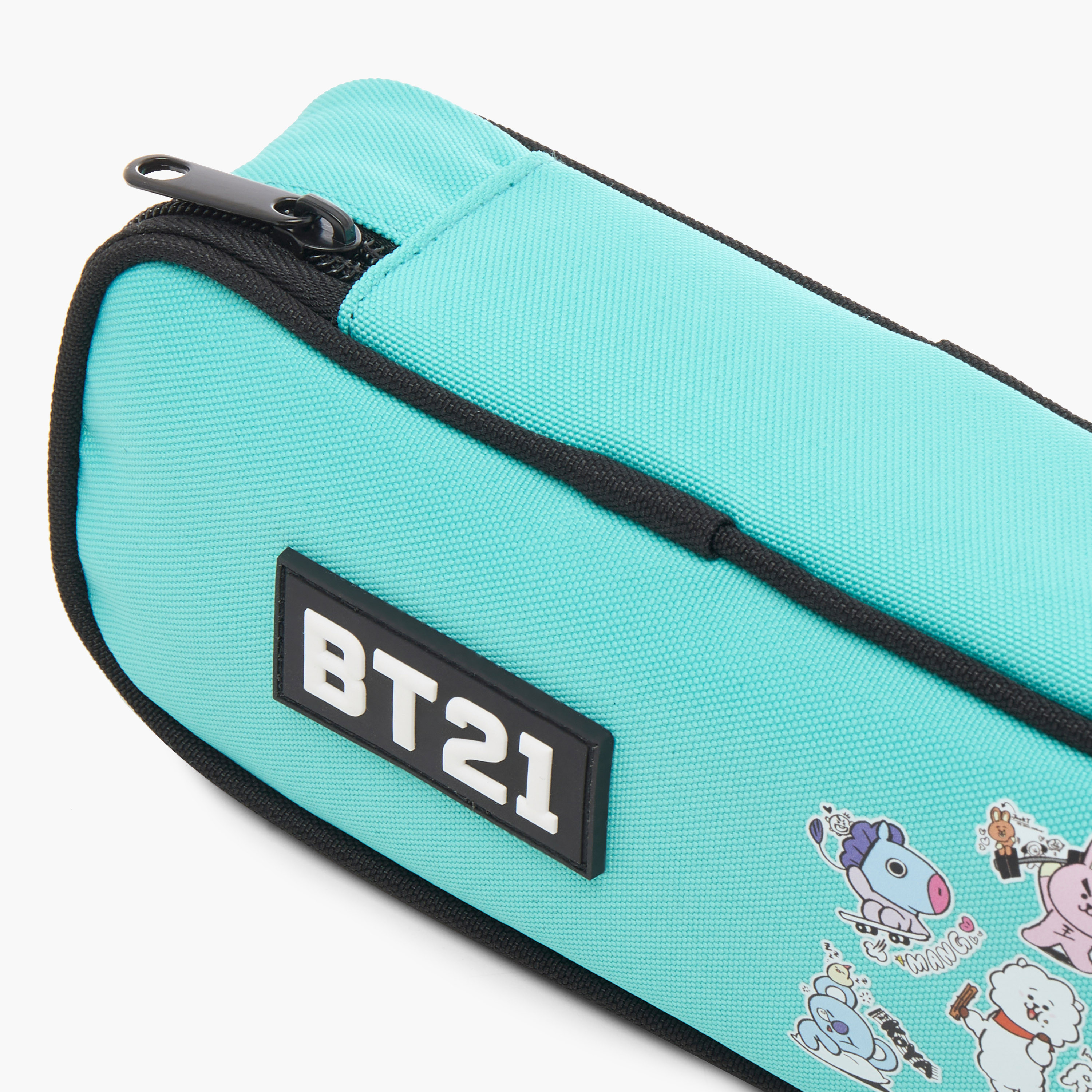 مقلمة بسحّاب إغلاق وزخارف شعار بي تي 21-school-stationery-pencilcases-image-7