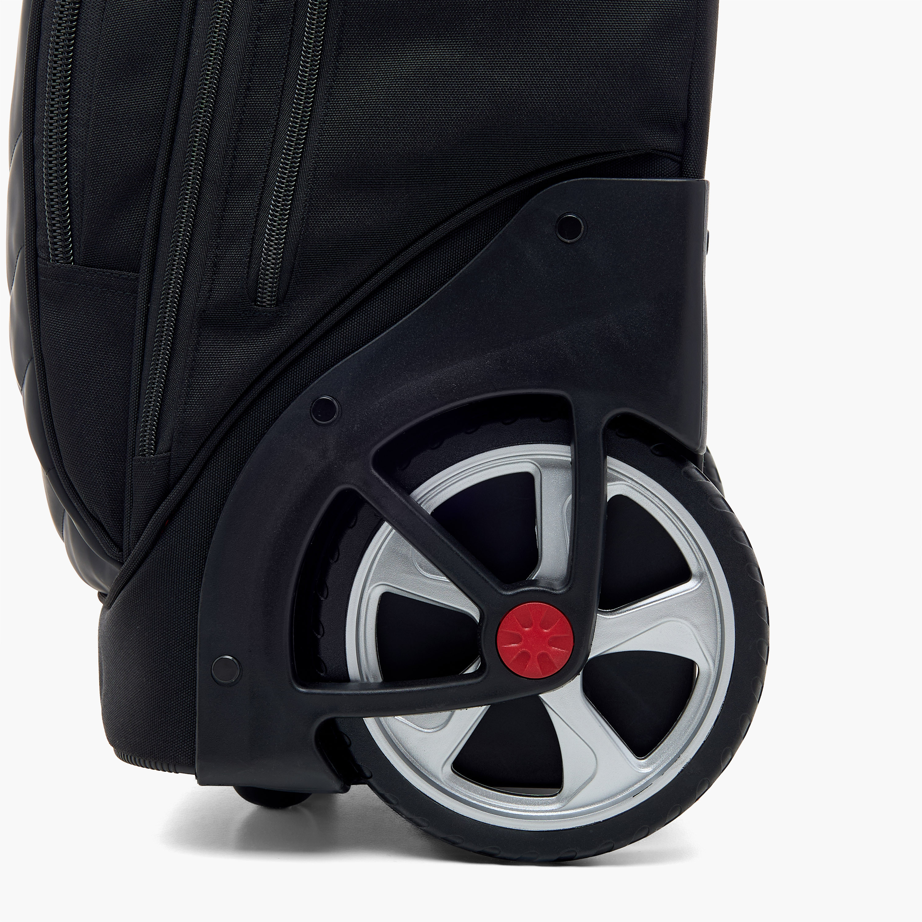 Ferrari Panelled Trolley Bag with Retractable Handle and Zip Closure - 16 inches-school-bagsandbackpacks-trolleybags-image-10