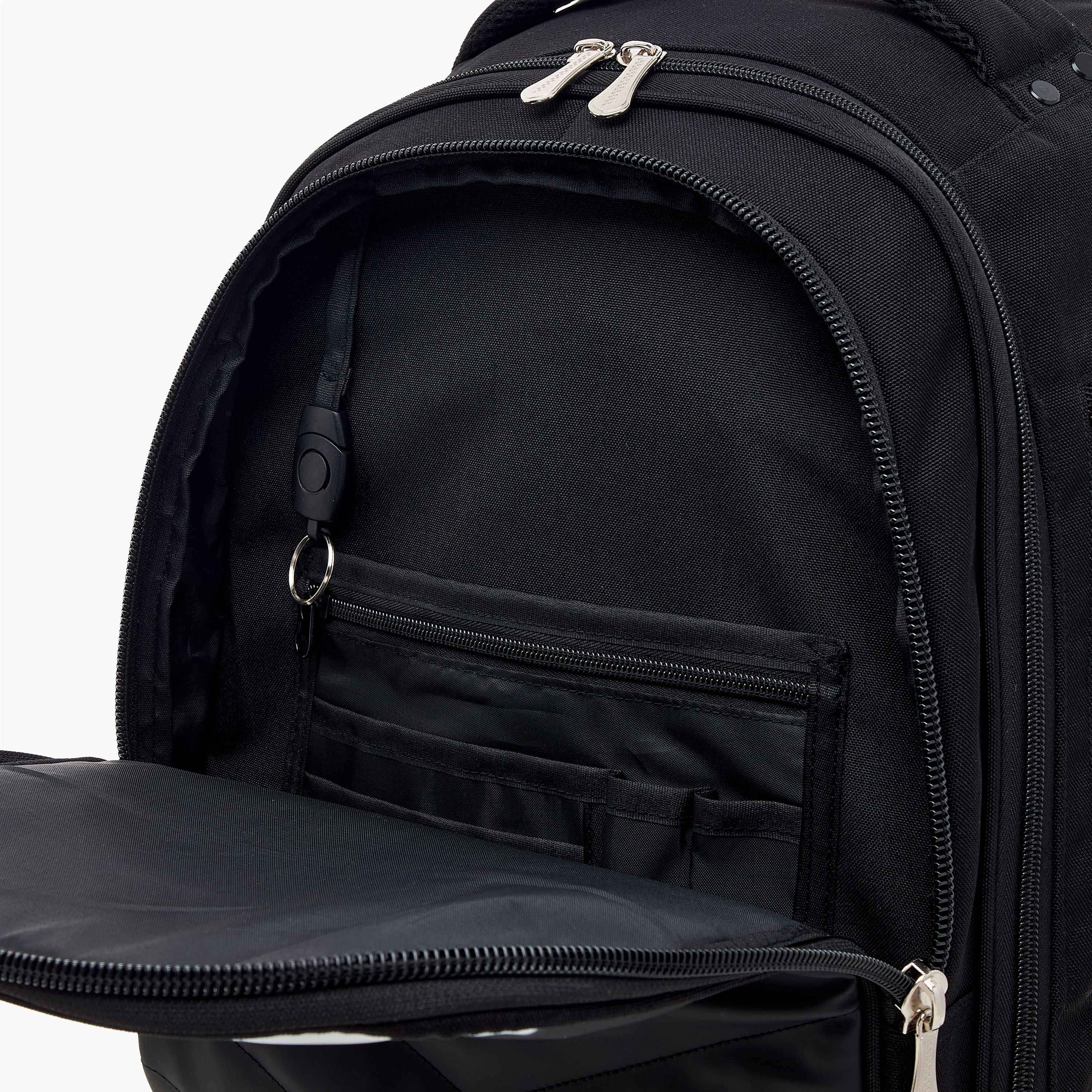 Ferrari Panelled Trolley Bag with Retractable Handle and Zip Closure - 16 inches-school-bagsandbackpacks-trolleybags-image-11