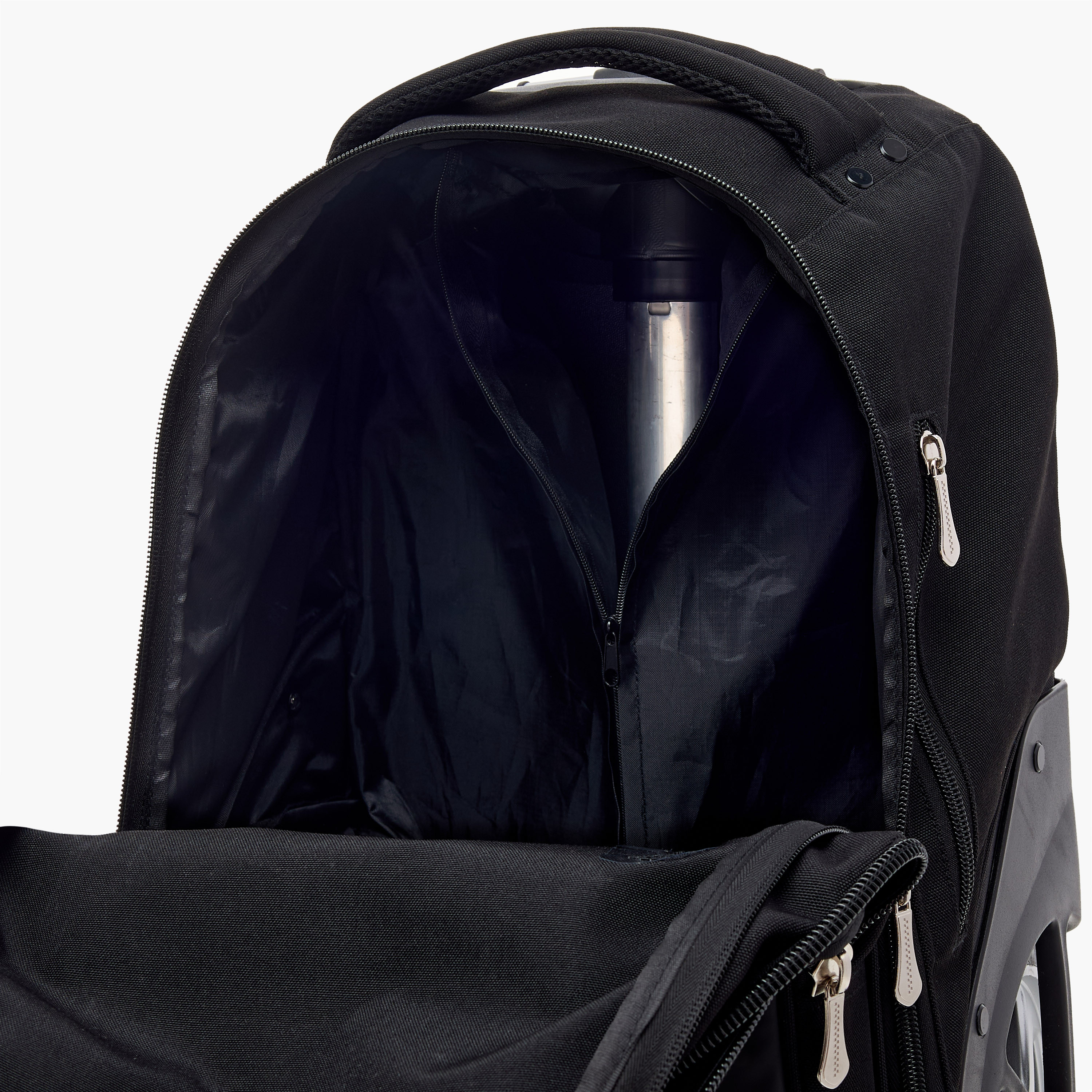 Ferrari Panelled Trolley Bag with Retractable Handle and Zip Closure - 16 inches-school-bagsandbackpacks-trolleybags-image-13
