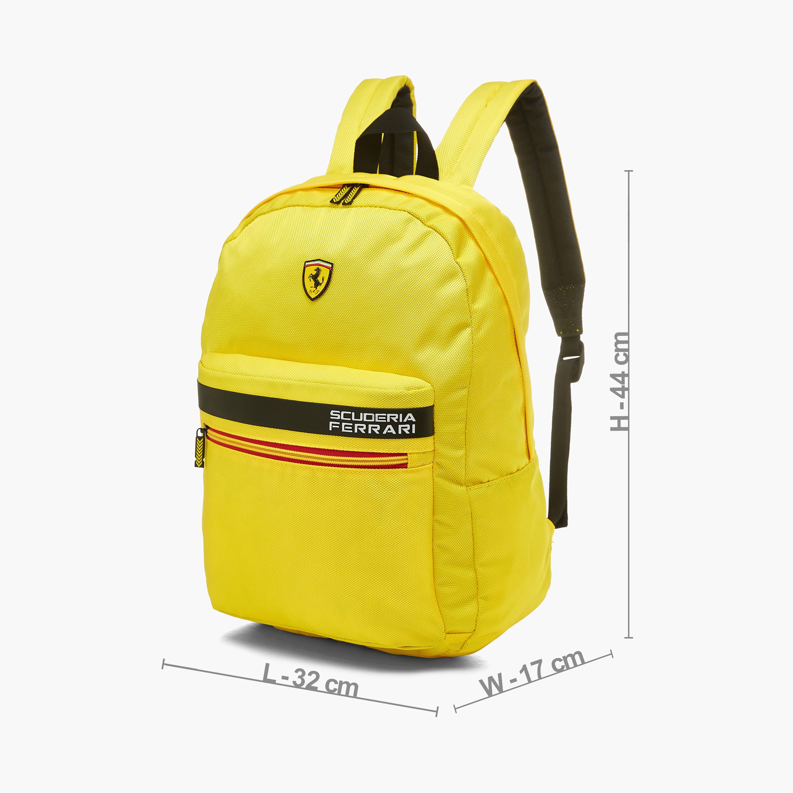 شنطة ظهر مبطّنة بسحّاب إغلاق وحمّالات قابلة للتعديل وزخارف شعار من فيراري - 18 بوصة-school-bagsandbackpacks-backpacks-image-8