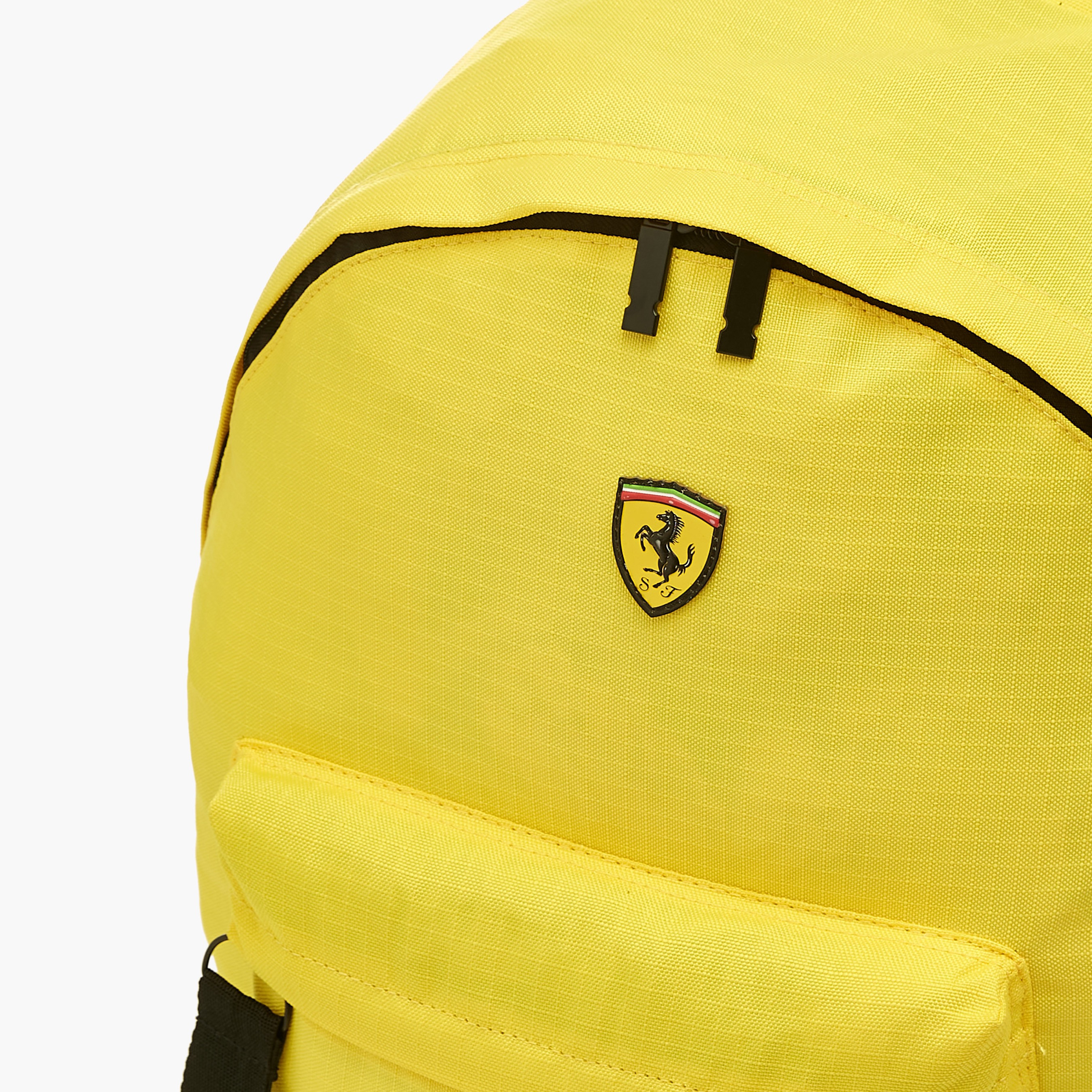 Ferrari Logo Applique Backpack with Adjustable Shoulder Straps and Zip Closure - 16 inches-school-bagsandbackpacks-backpacks-image-7